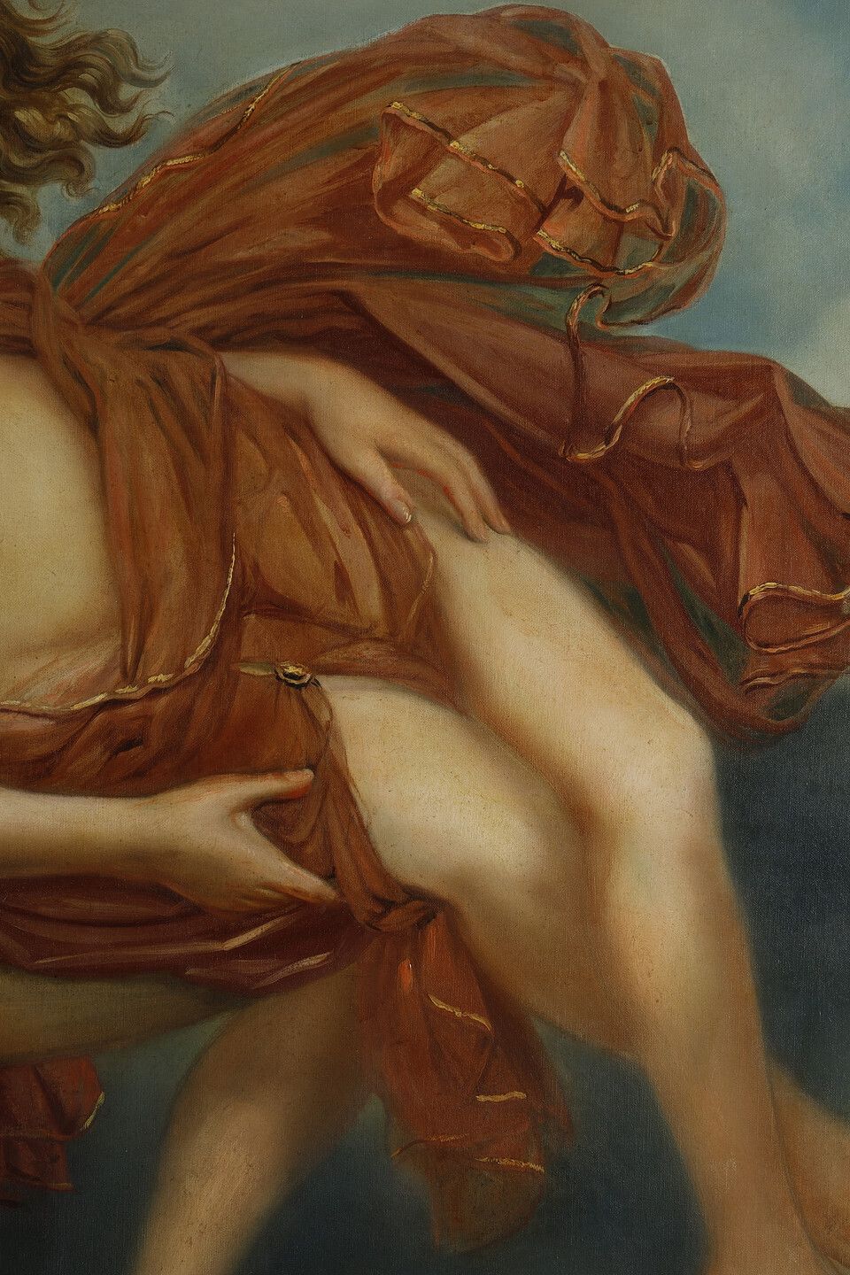 15444.0 Very Large Painting Of Psyche And Love From The French Neoclassical School photo