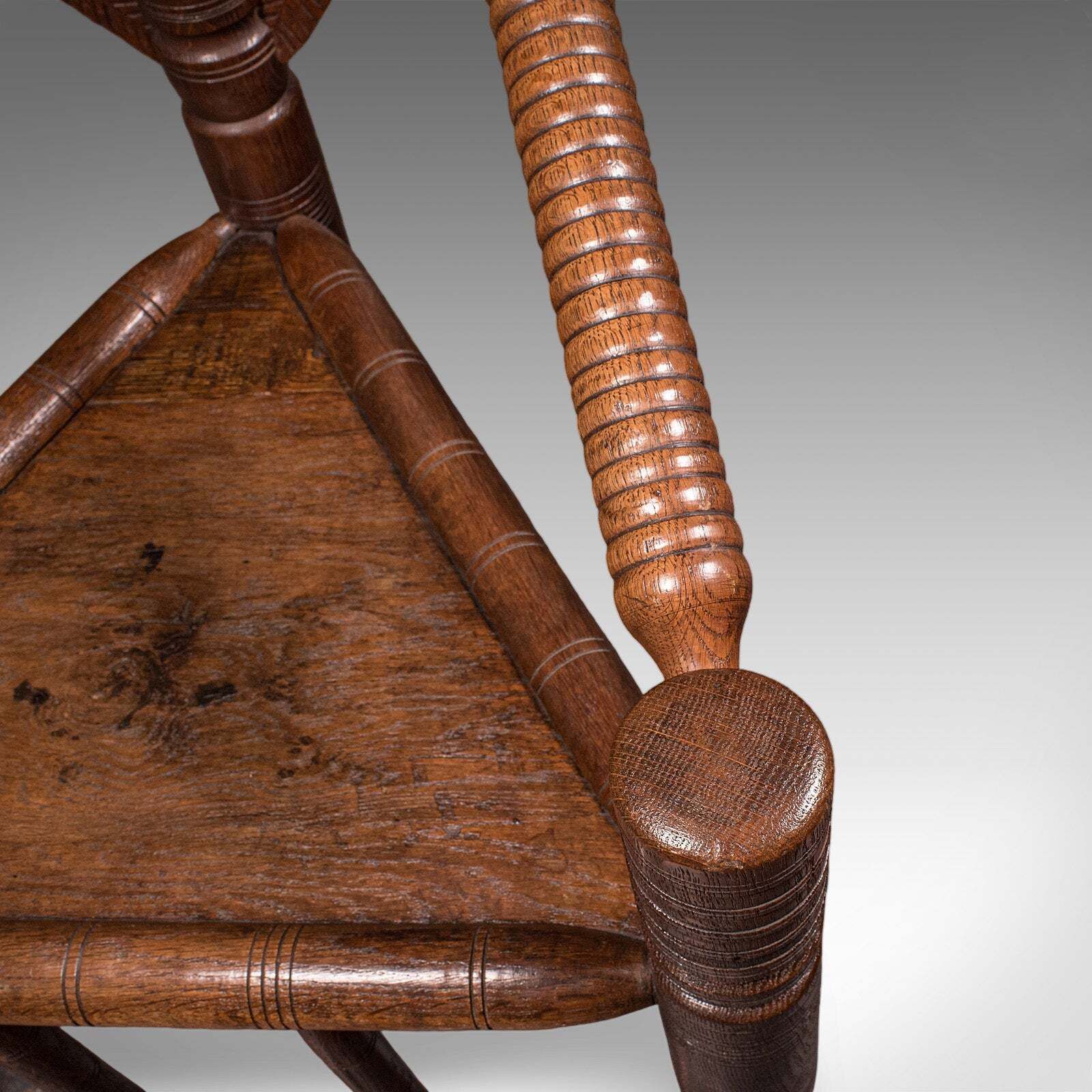 photo furniture Antique Turner's Armchair, English, Old Saxon Chair, Oak, Elbow Seat, Victorian