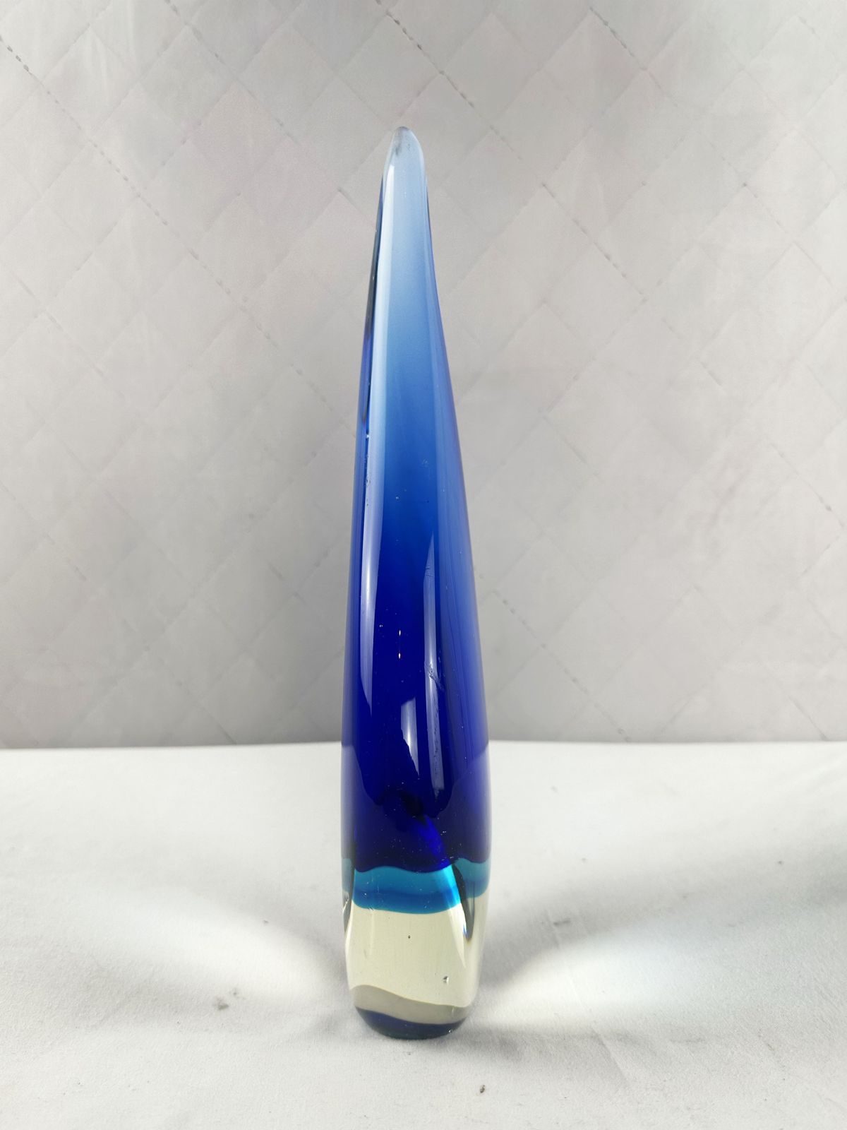 Vintage 1960s Teardrop Murano Glass Sculpture By Flavio Poli Sommerso. photo 350.0