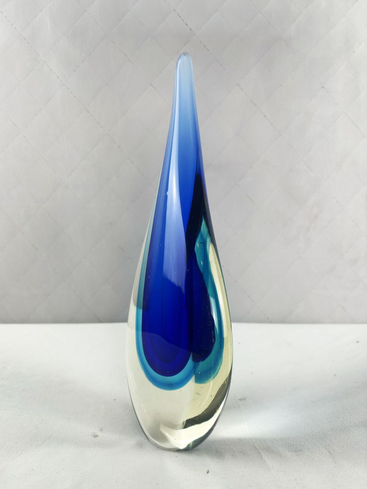 photo furniture Vintage 1960s Teardrop Murano Glass Sculpture By Flavio Poli Sommerso.