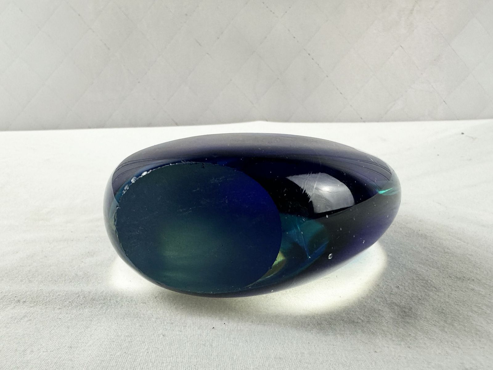 350.0 Vintage 1960s Teardrop Murano Glass Sculpture By Flavio Poli Sommerso. photo