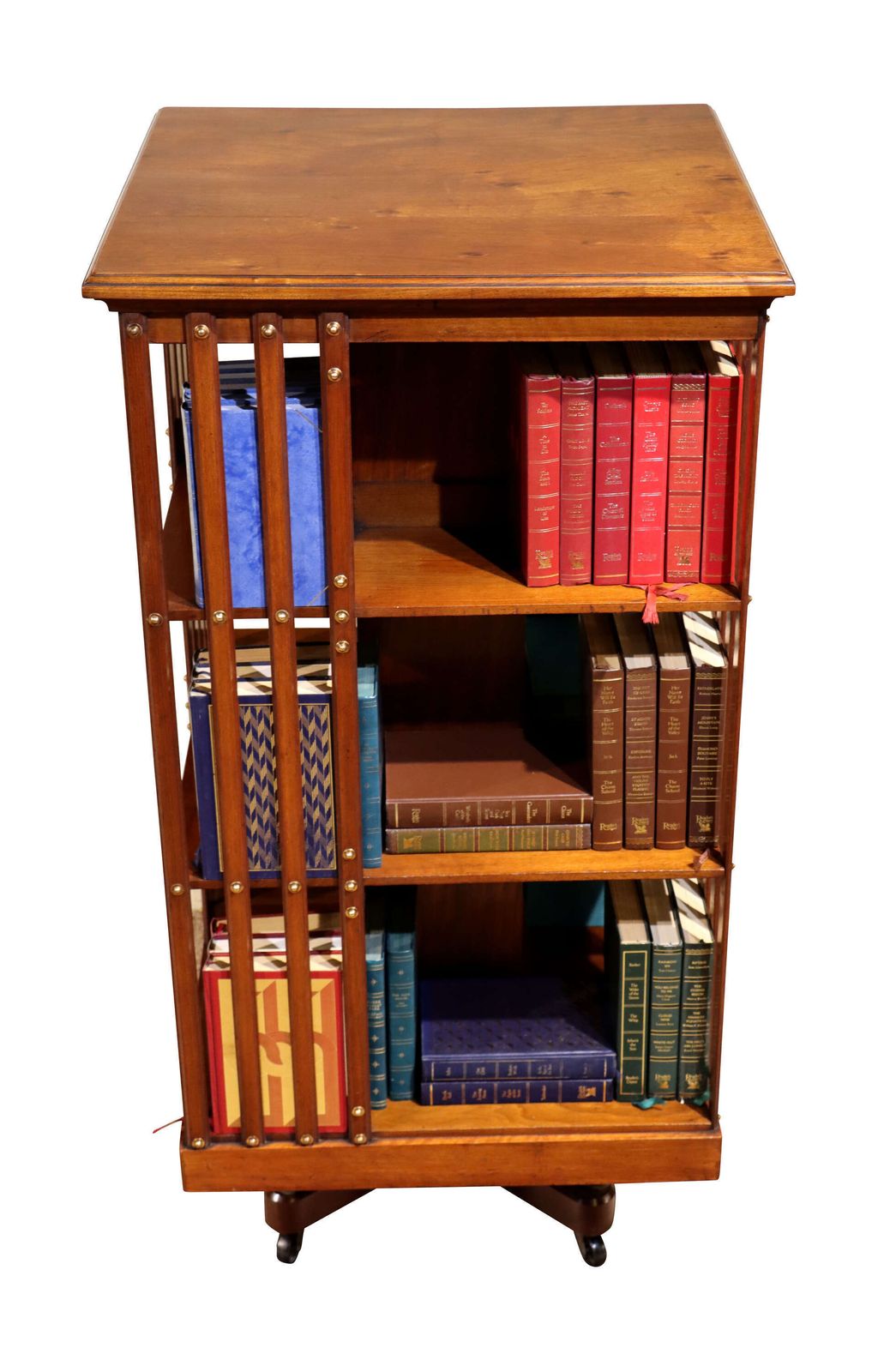 Large Edwardian Mahogany Revolving Bookcase, C.1900 photo for sale