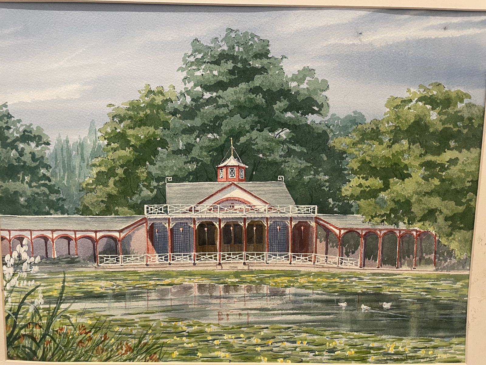 Watercolour Painting Woburn photo vintage