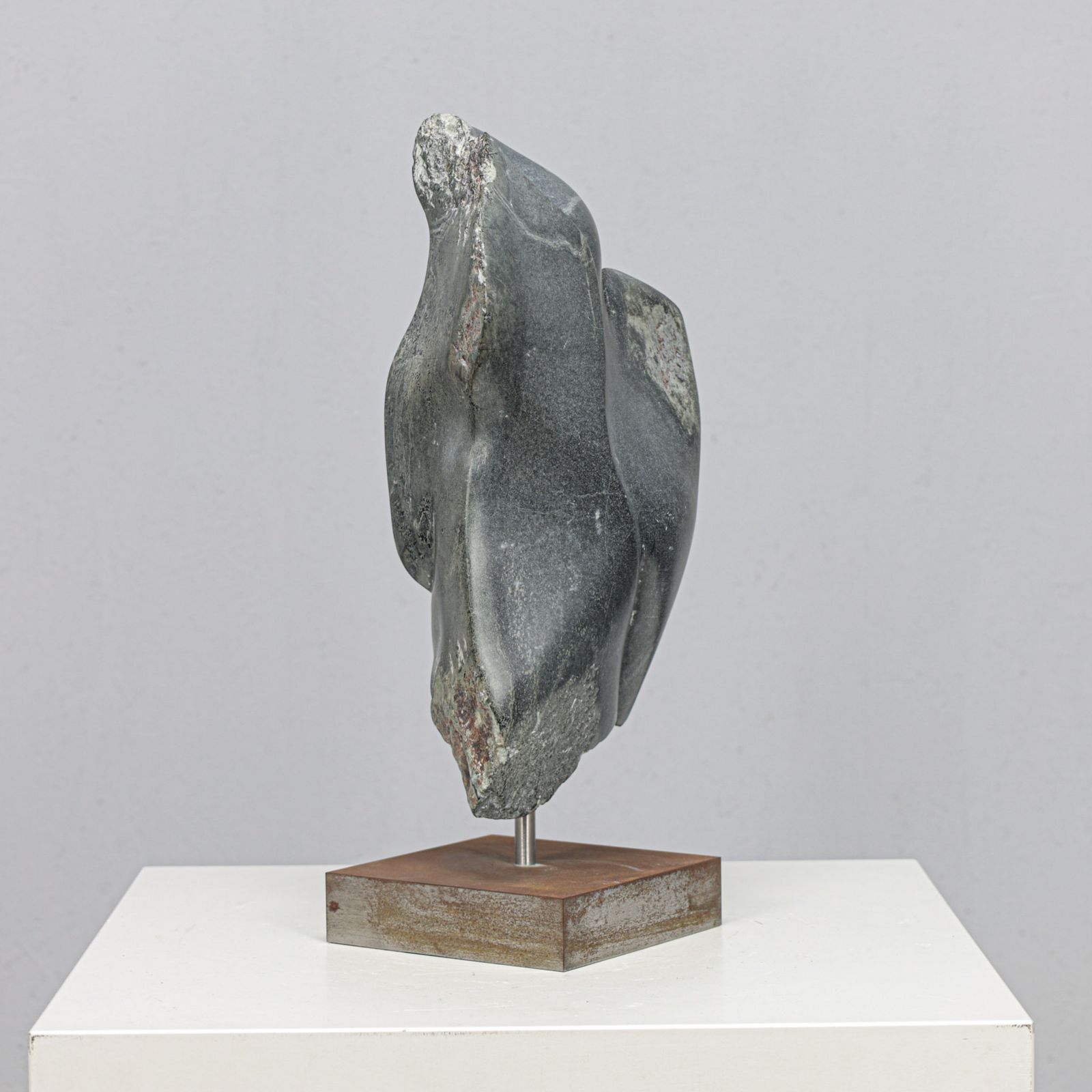 Abstract Dolomite Stone Sculpture By Ineke Van Zuuren, Netherlands, 1980s photo vinterior