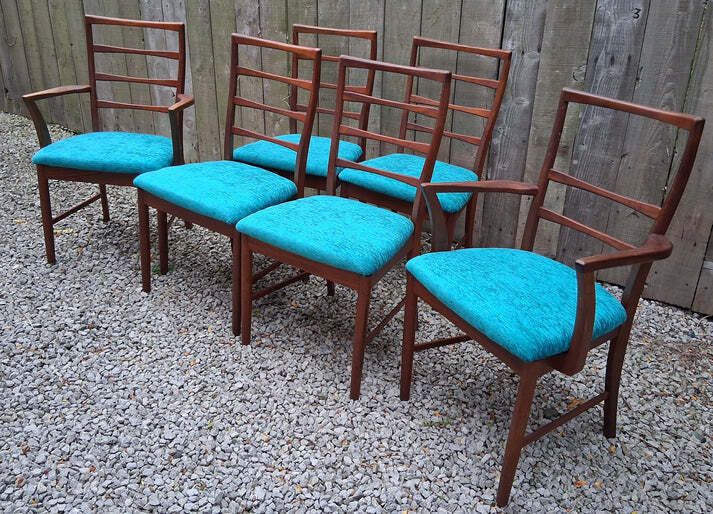Mcm McIntosh Of Kircaldy Of 6 Chairs Including 2 Carver Chairs photo for sale