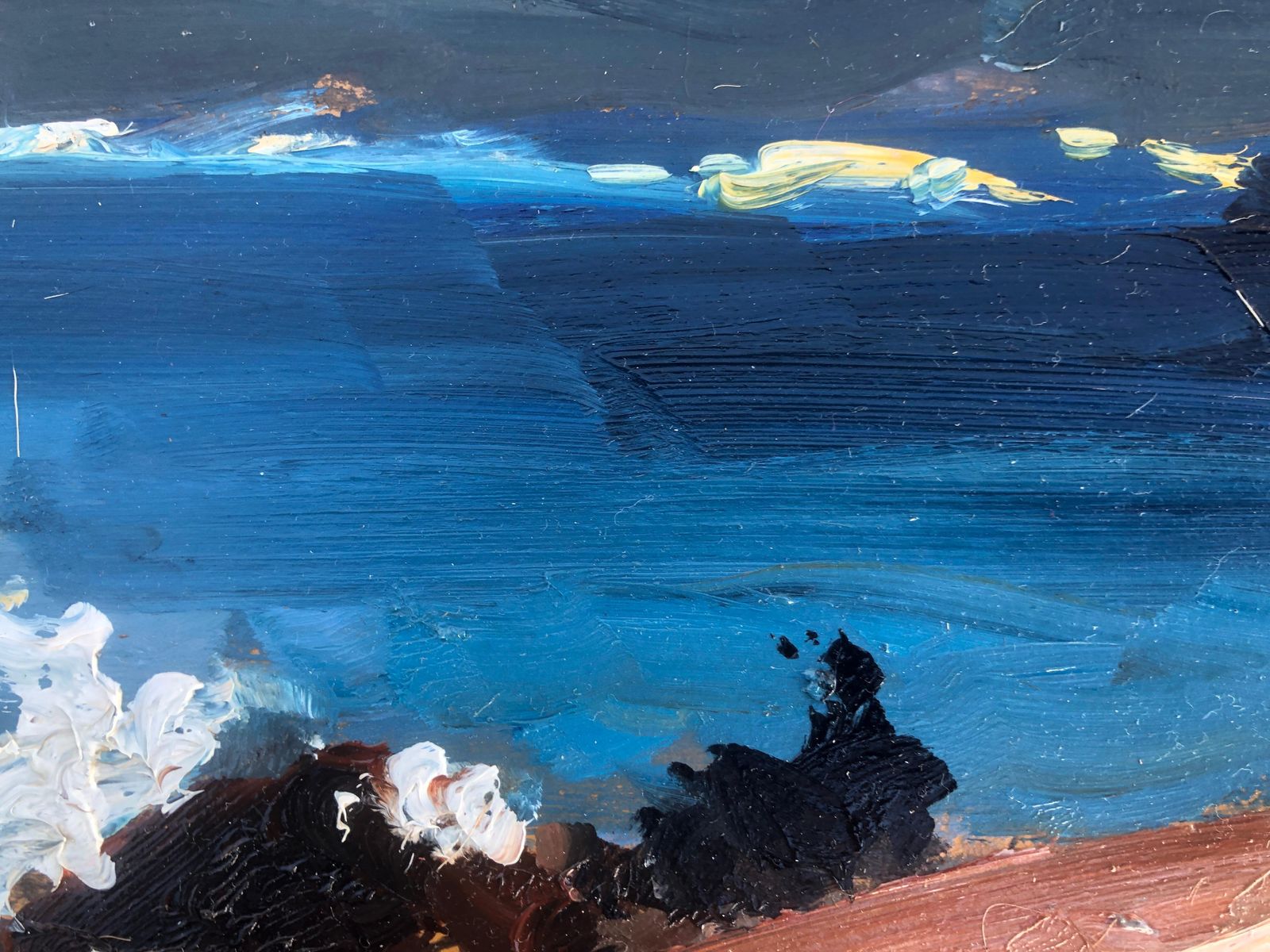 Joan Vives Maristany Mediterranean Coastal Landscape Oil Painting Spanish Impressionist Modern Plein Air Style 1990s photo Art