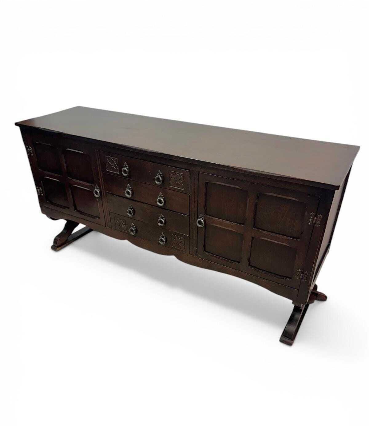 Vintage Oak Sideboard / Central Drawers / C1940 photo for sale