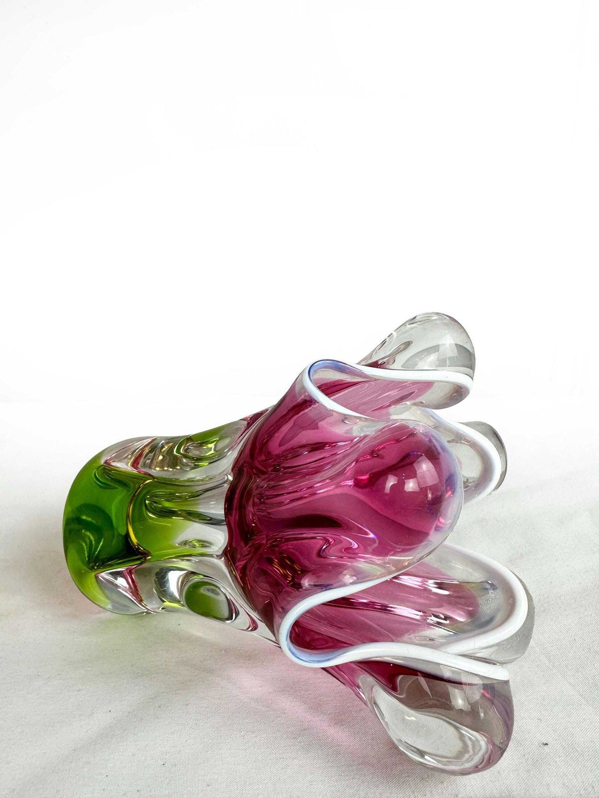 105.0 Josef Hospodka   Chřibská (Borske Sklo)   Mid Century Art Glass Vase Czech Republic 1960 1969 photo