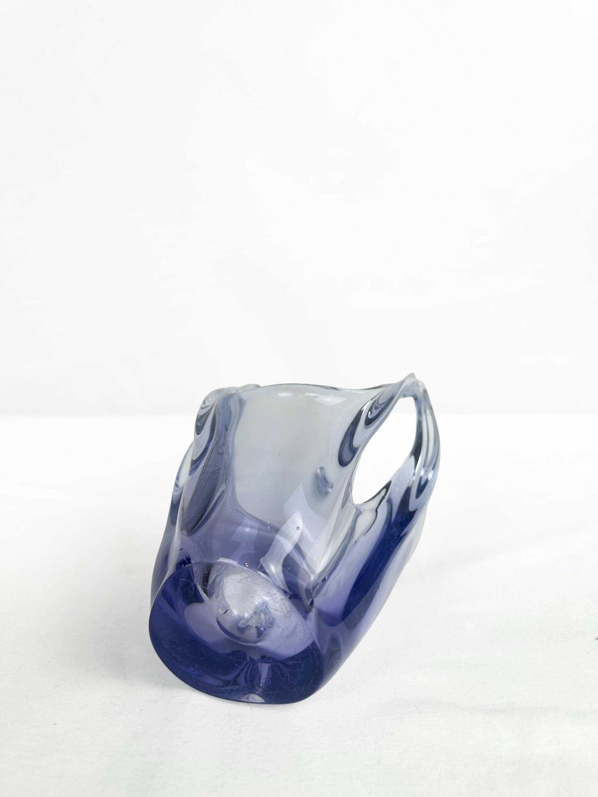 photo vintage Mid Century Lilac Art Glass Vase/Bowl 1960