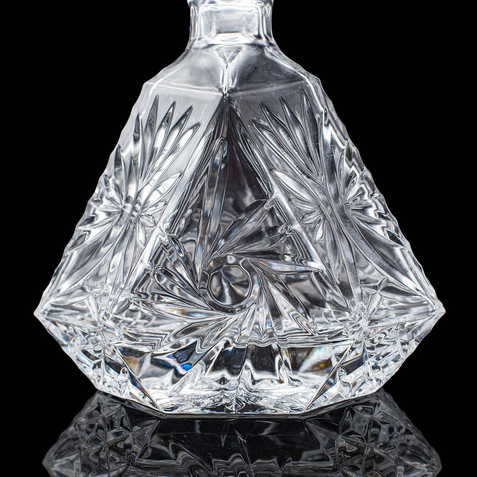 photo for sale Vintage Liqueur Decanter, English, Crystal Glass, Spirit Bottle, Barware, C.1970