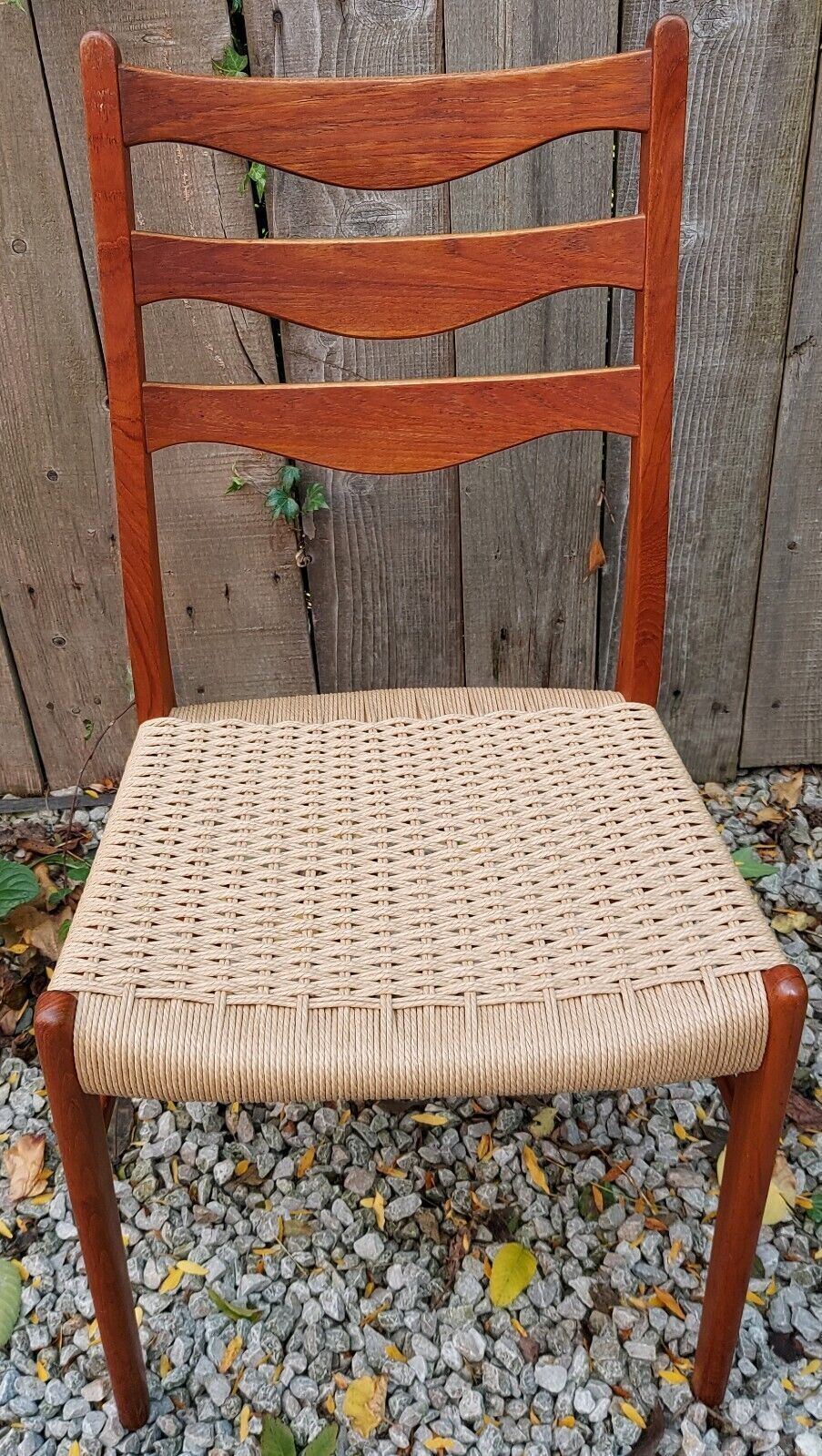Mcm 2 Danish Chord Dining Chairs By Arne Wahl Iversen For Glyngøre Stolefabrik photo for sale