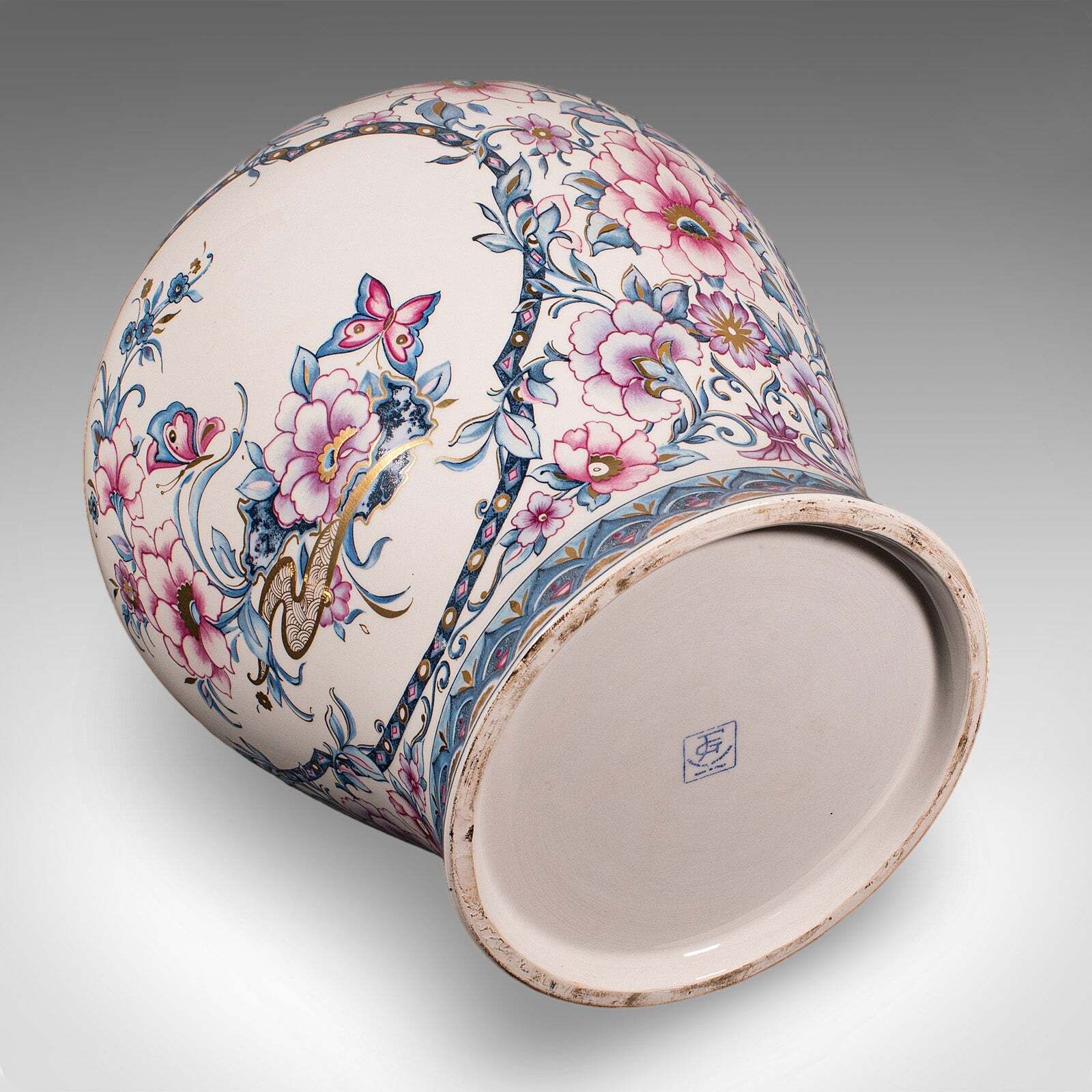 photo for sale Pair Of Large Vintage Display Vases, Italian, Ceramic, Baluster Urn, Circa 1980