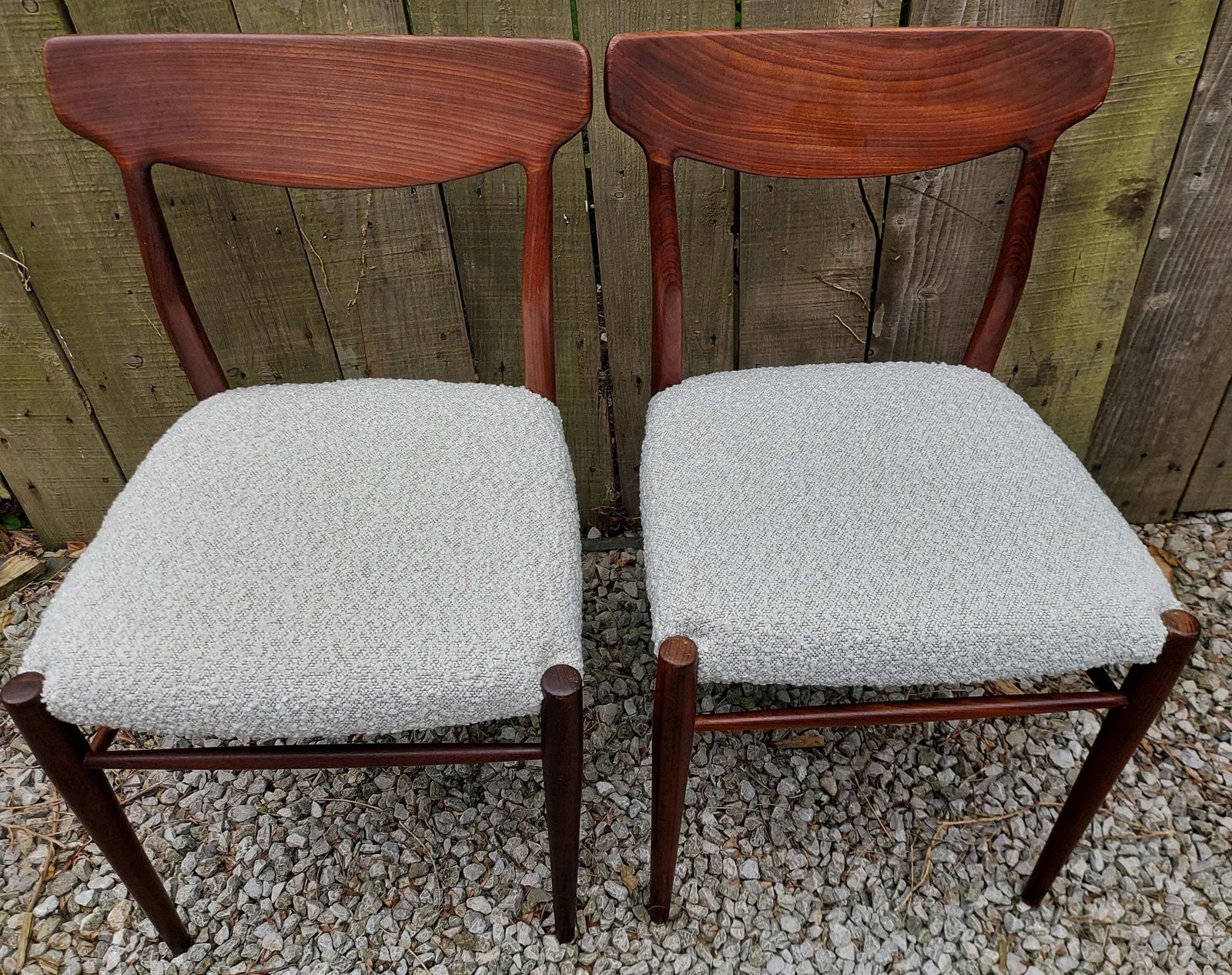 Mcm 2 Dining Chairs By Gustav Herkströter For Lübke In The 1960s photo for sale