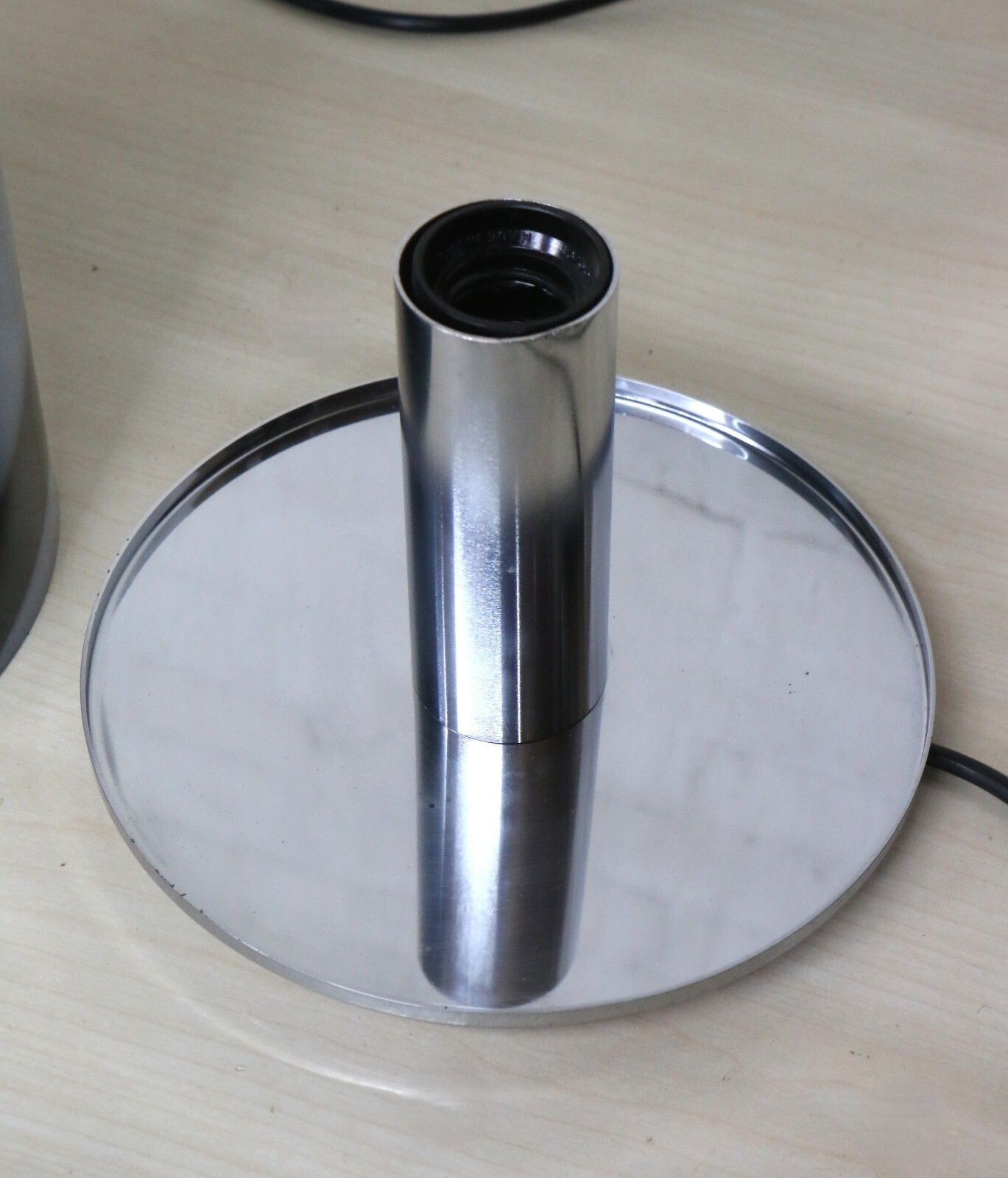 Table Lamp A Kosta Boda "Power" Glass Black & White Lamp Anna Ehrner Signed Vgc photo vinterior