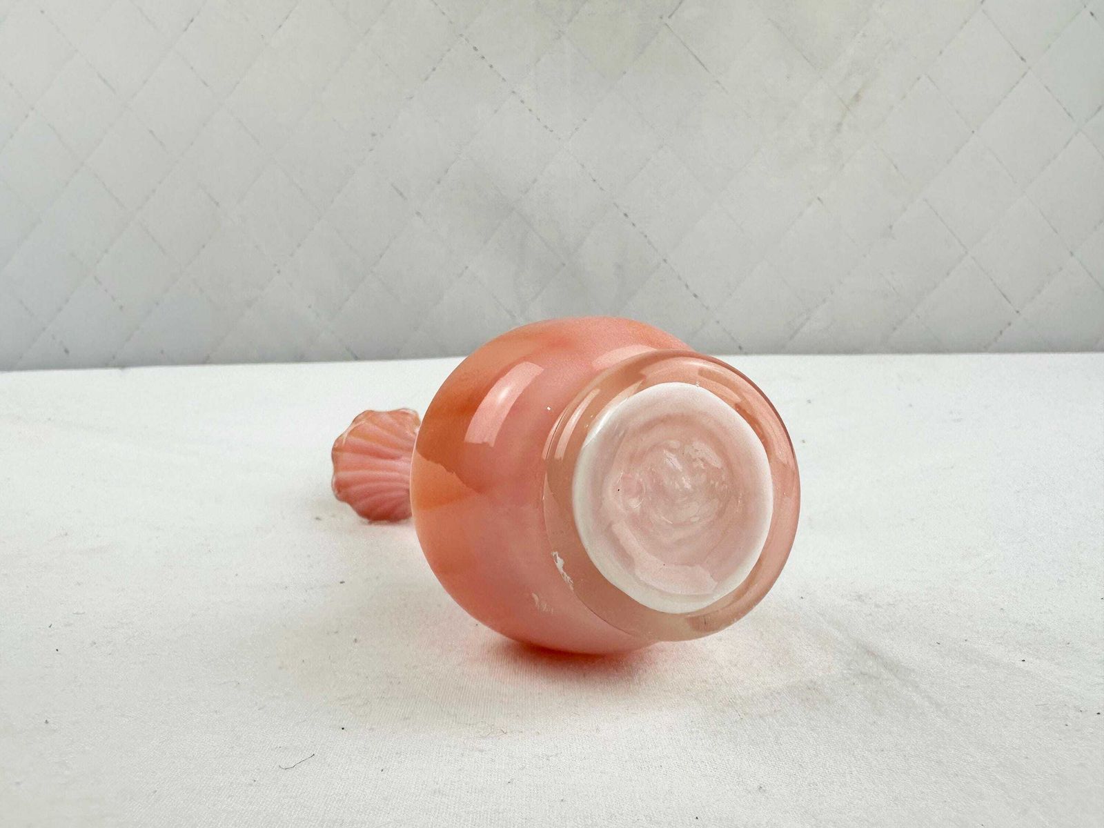 photo buy Set Of Four Mid Century Art Glass Vases, Mcm Orange White Brown Palette