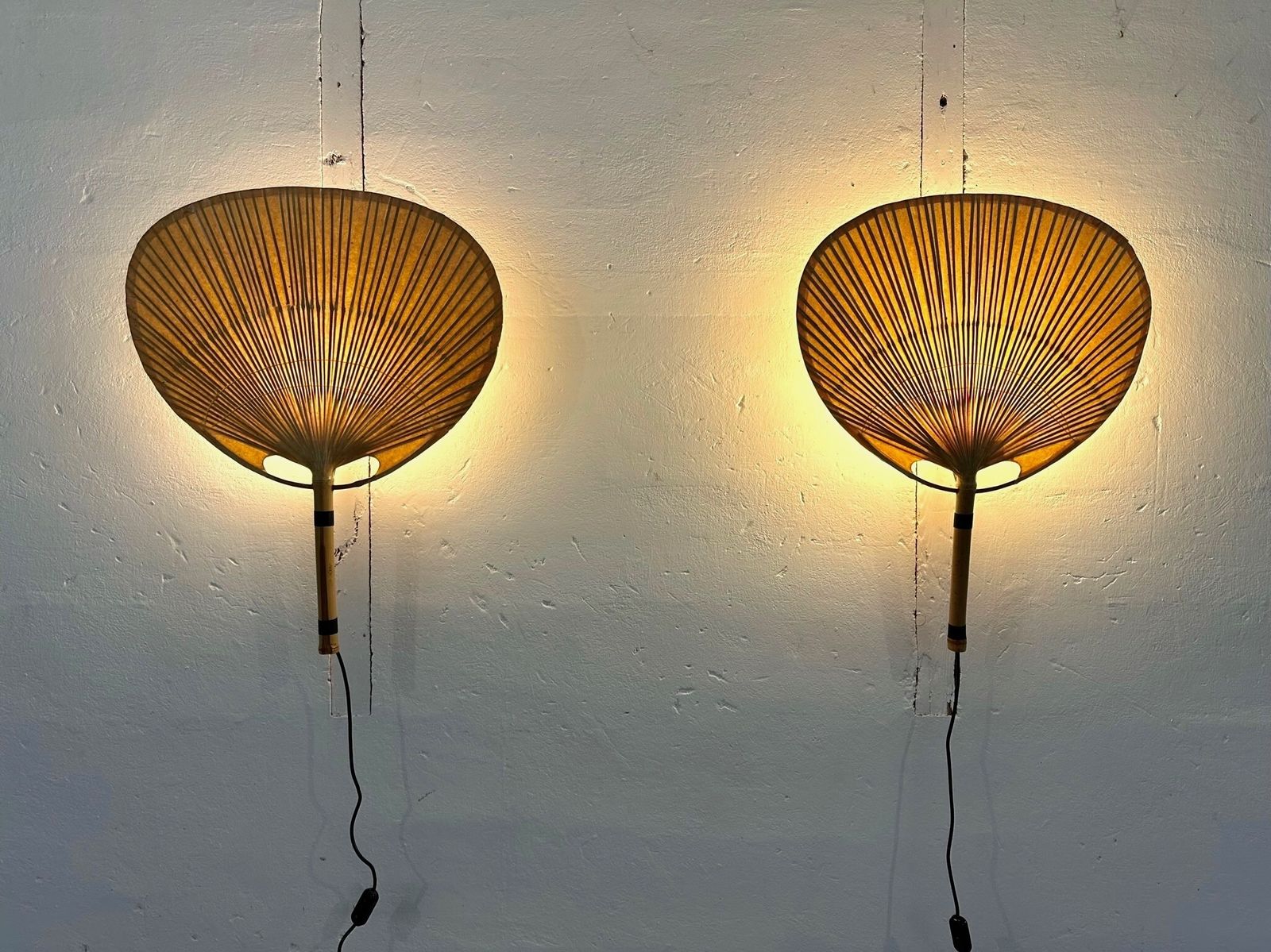 Ingo Maurer Uchiwa III Wall Lamps For M Design, 1973