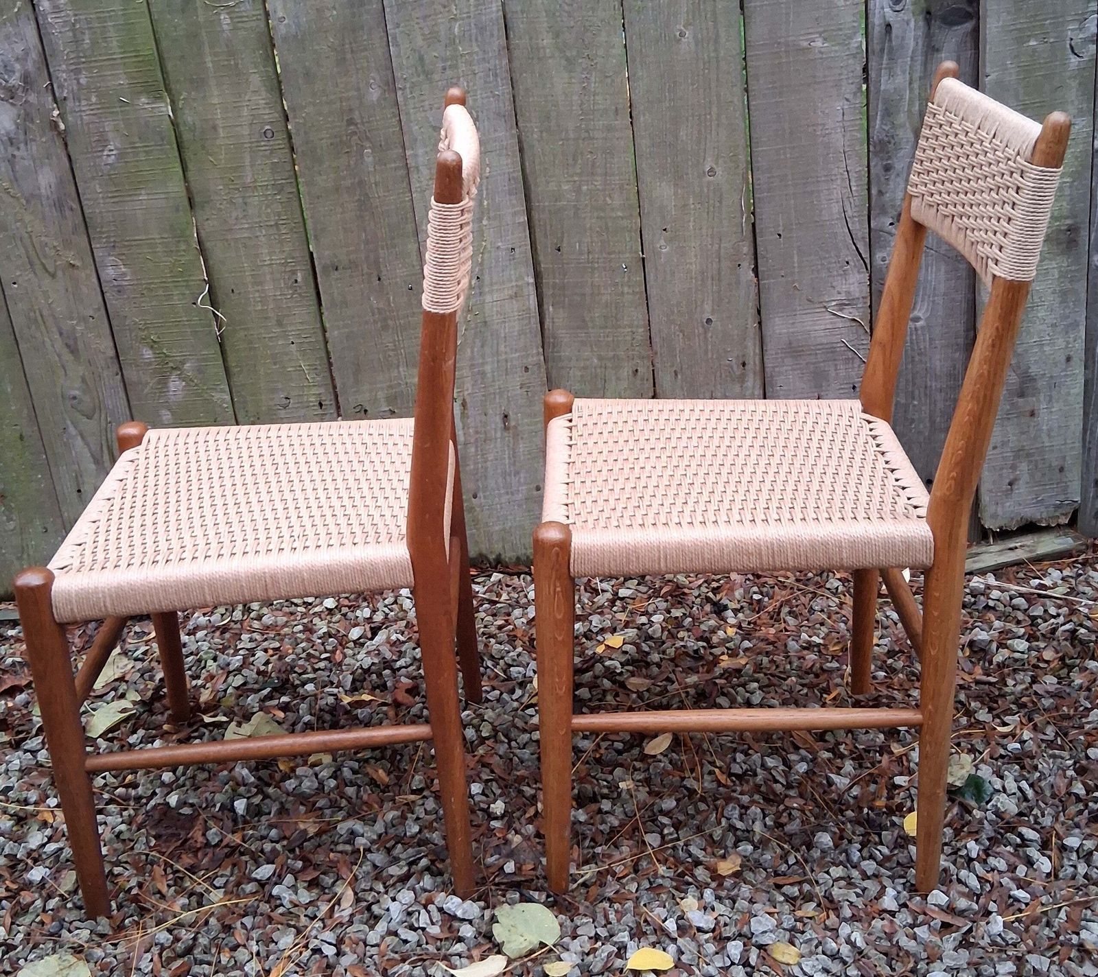 Mid Century Mod 2 Charlotte Perriand Style Dordogne Chair Robert Sentou Rewoven photo vintage