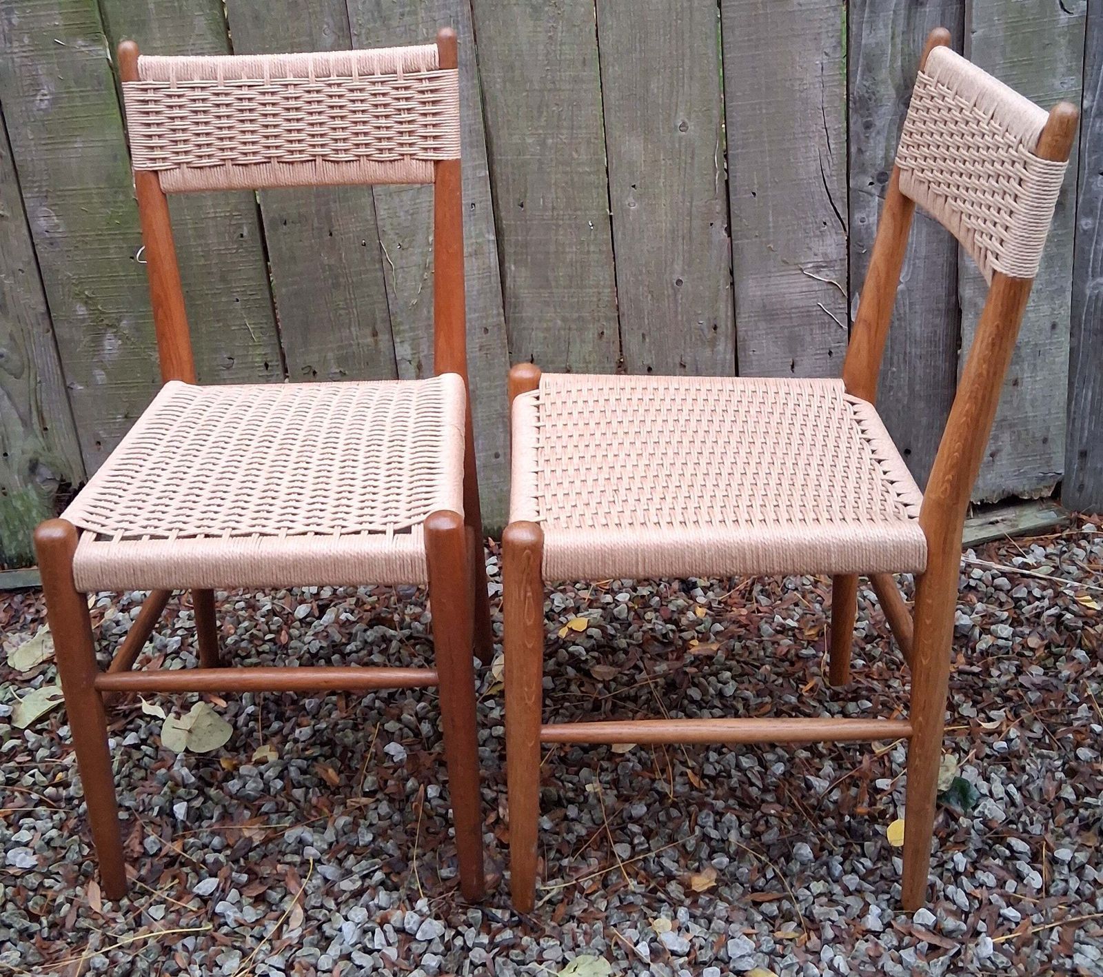 photo for sale Mid Century Mod 2 Charlotte Perriand Style Dordogne Chair Robert Sentou Rewoven