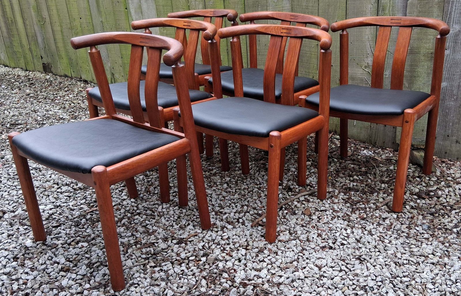 Mid Century Modern 6 Dining Chairs Hans Frydendal 'Cleopatra' For Boltinge photo Furniture