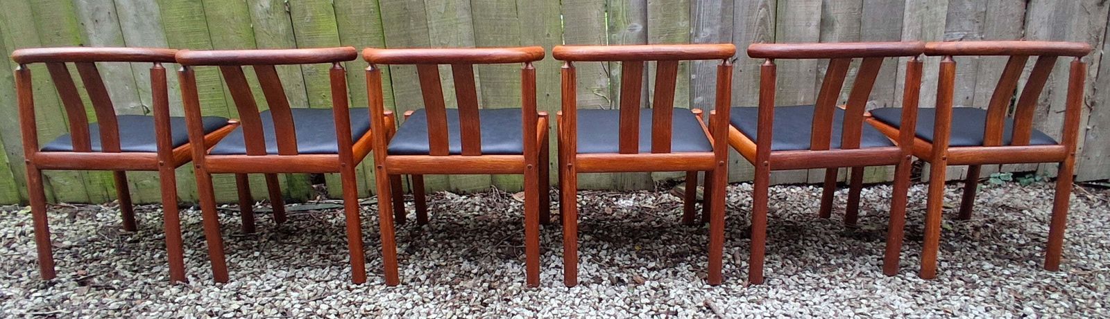 photo for sale Mid Century Modern 6 Dining Chairs Hans Frydendal 'Cleopatra' For Boltinge