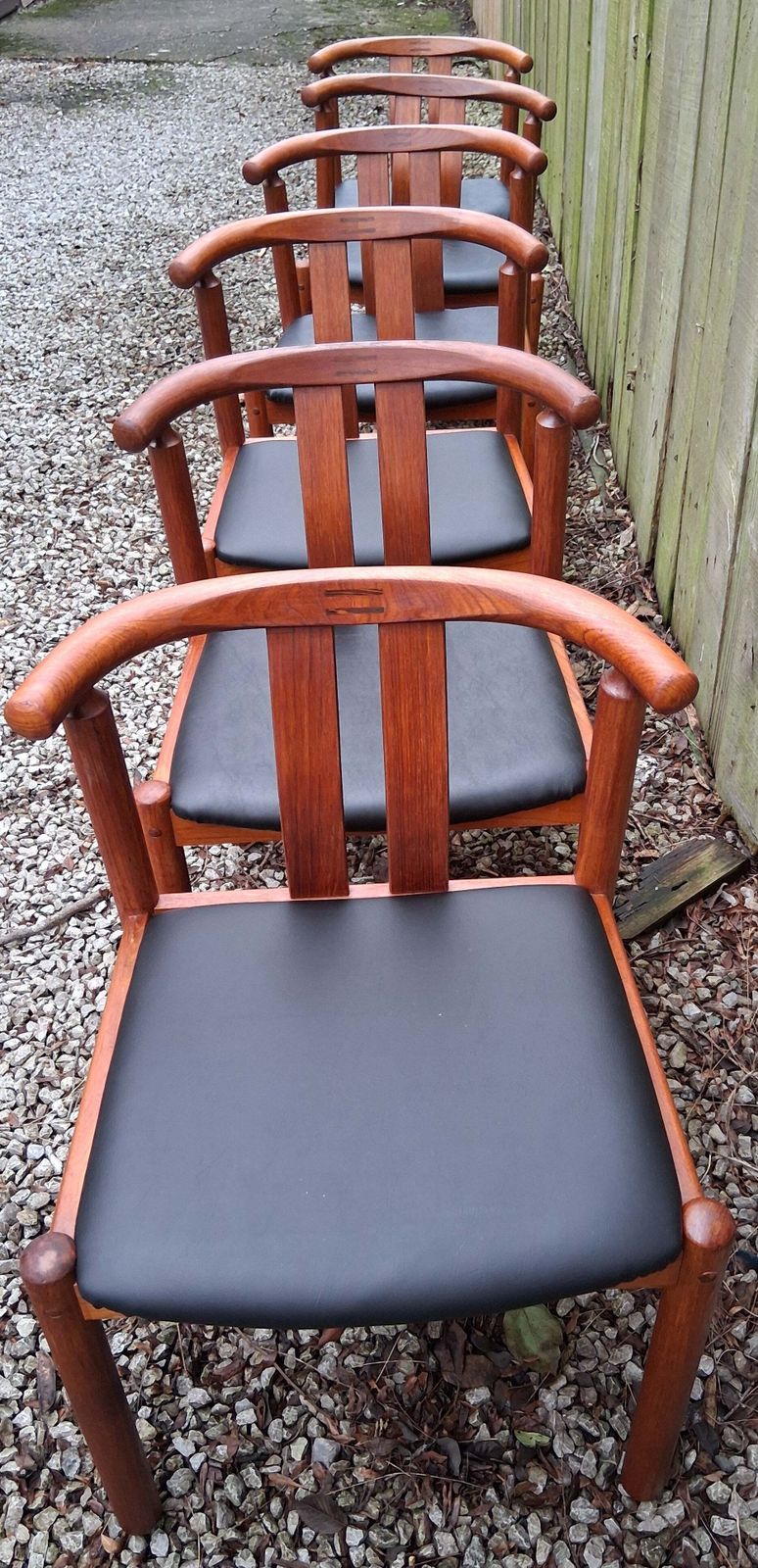 photo buy Mid Century Modern 6 Dining Chairs Hans Frydendal 'Cleopatra' For Boltinge