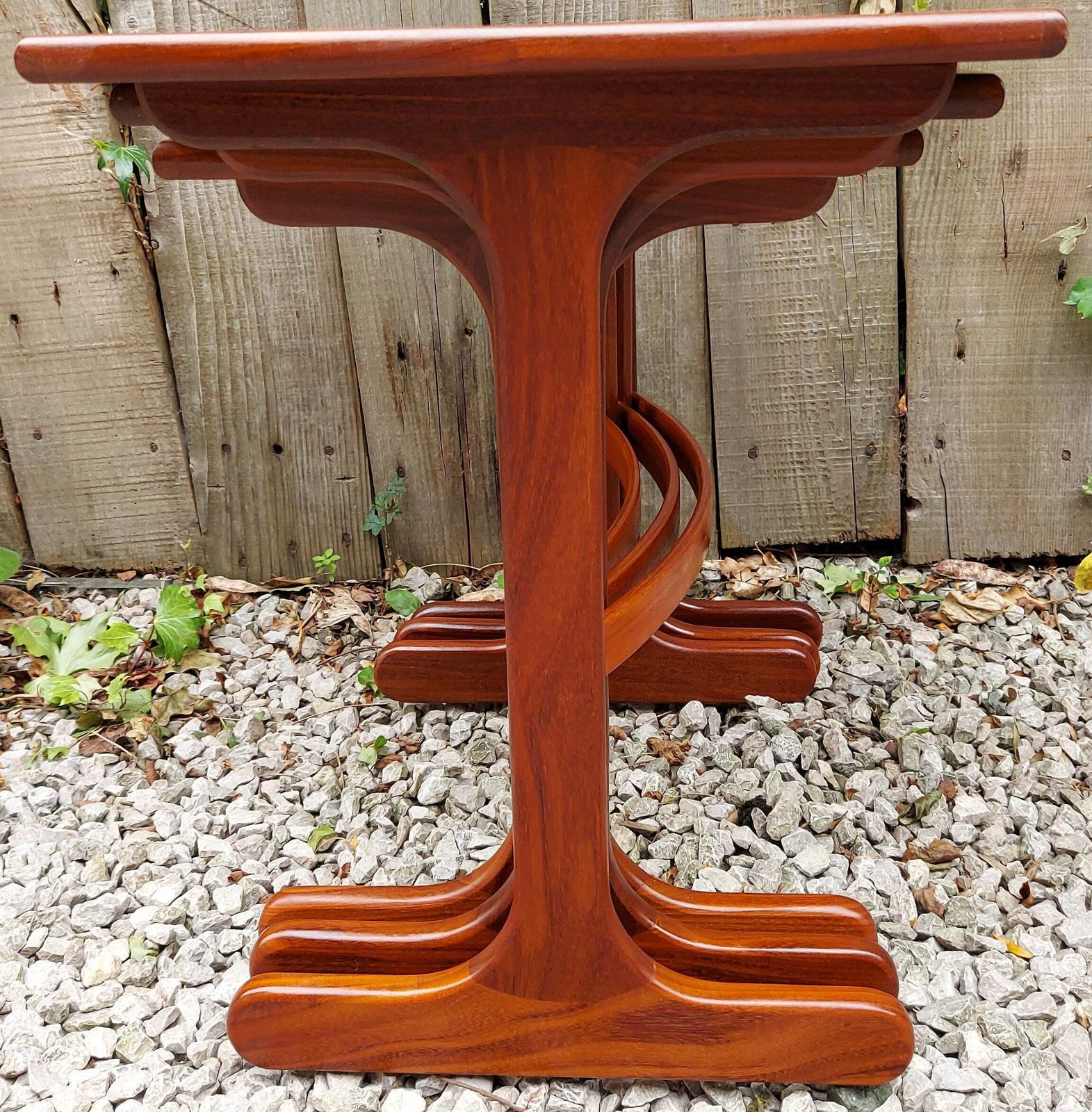Mcm Gplan Nest Of Tables Curved Stretcher Fresco photo furniture