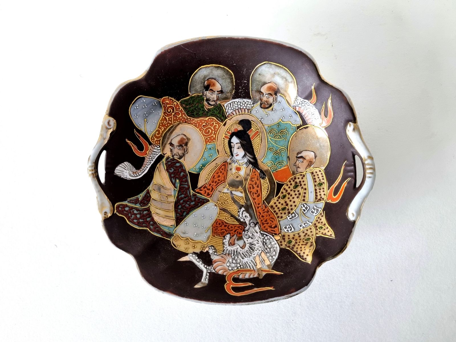 Vintage Japanese Satsuma Dish, 1960s