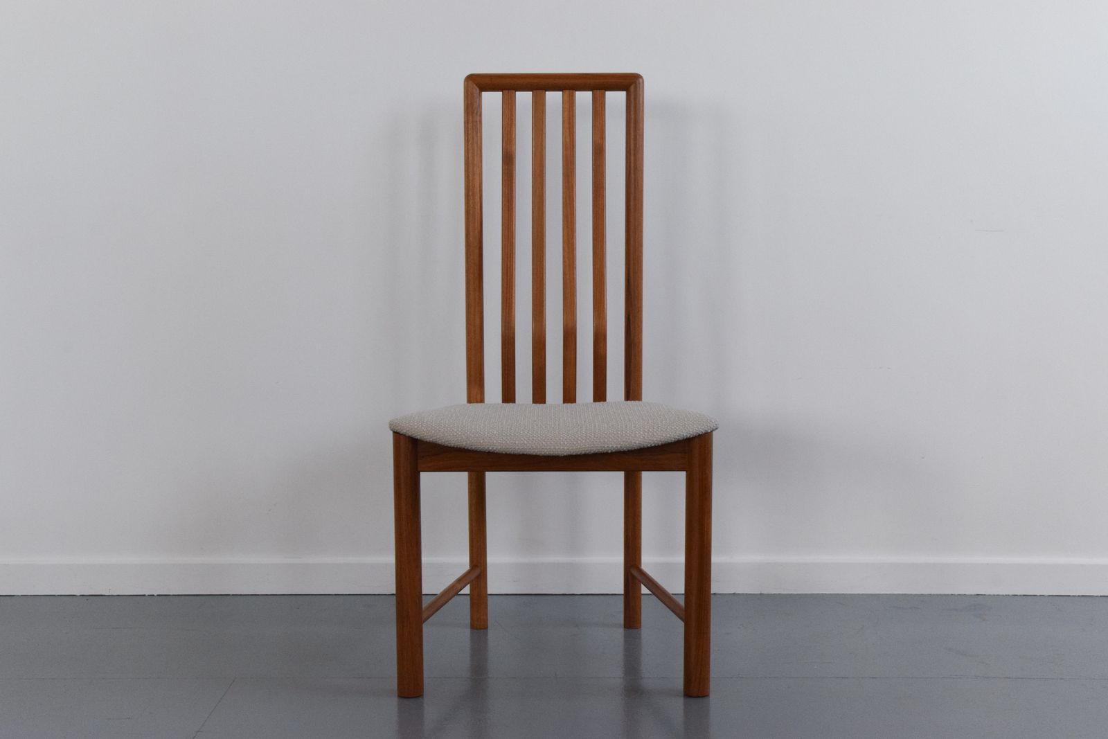 photo for sale Vintage Danish Set Of Four Teak Dining Chairs By Boltinge