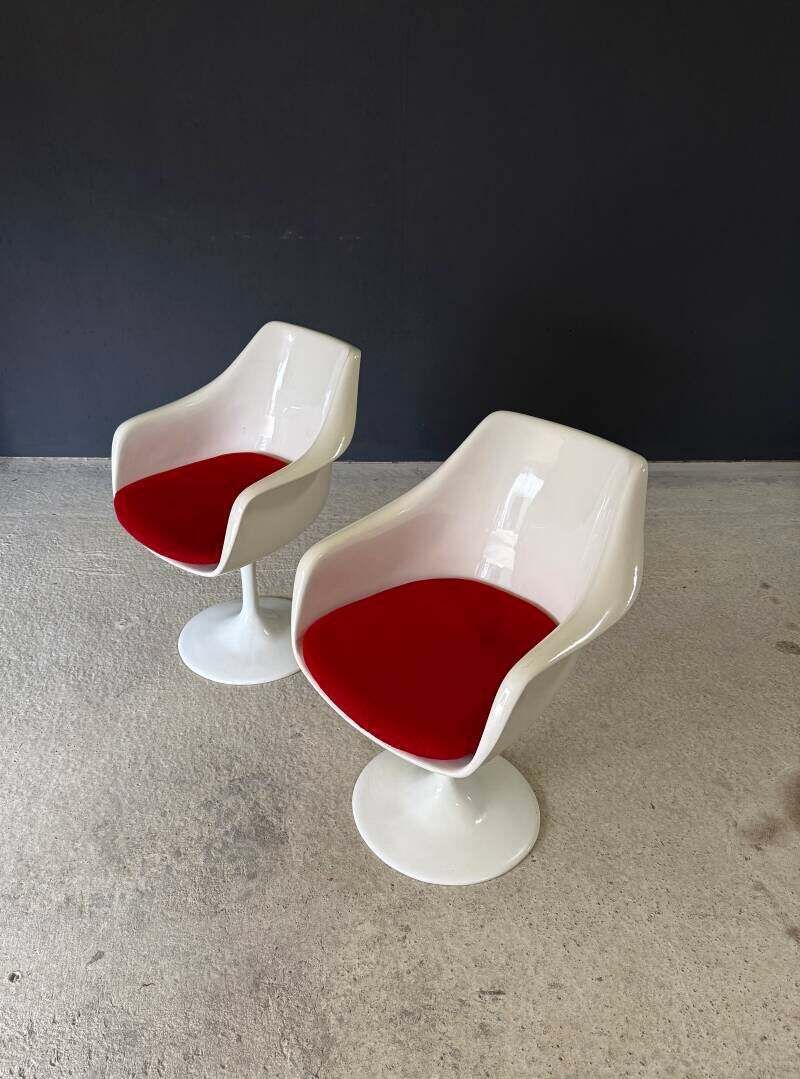 Set Van 2 Mid Century Modern Tulip Draaifauteuils, Jaren 1960 photo vinterior