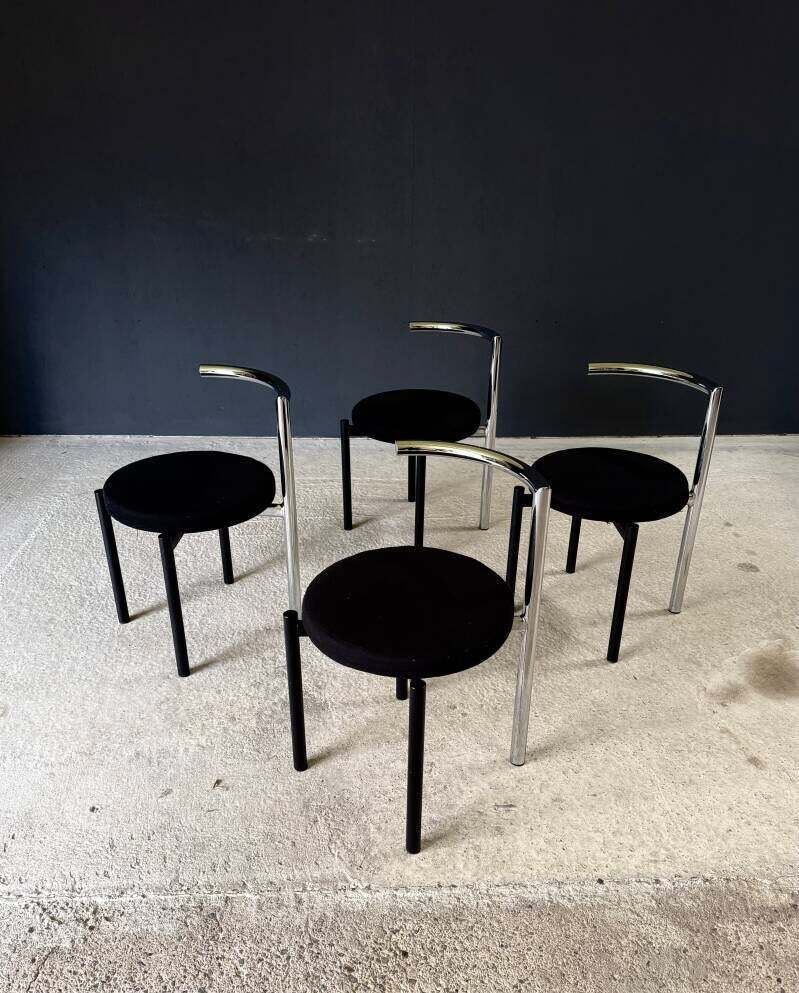 Postmodern Design Eetkamerstoelen, Italië Jaren 1980 photo vinterior
