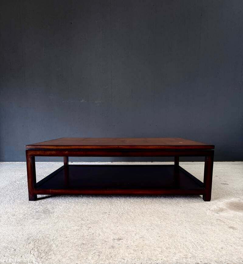 Postmodern Design Two Tier Bamboo Top Coffee Table By Axel Vervoordt photo vintage