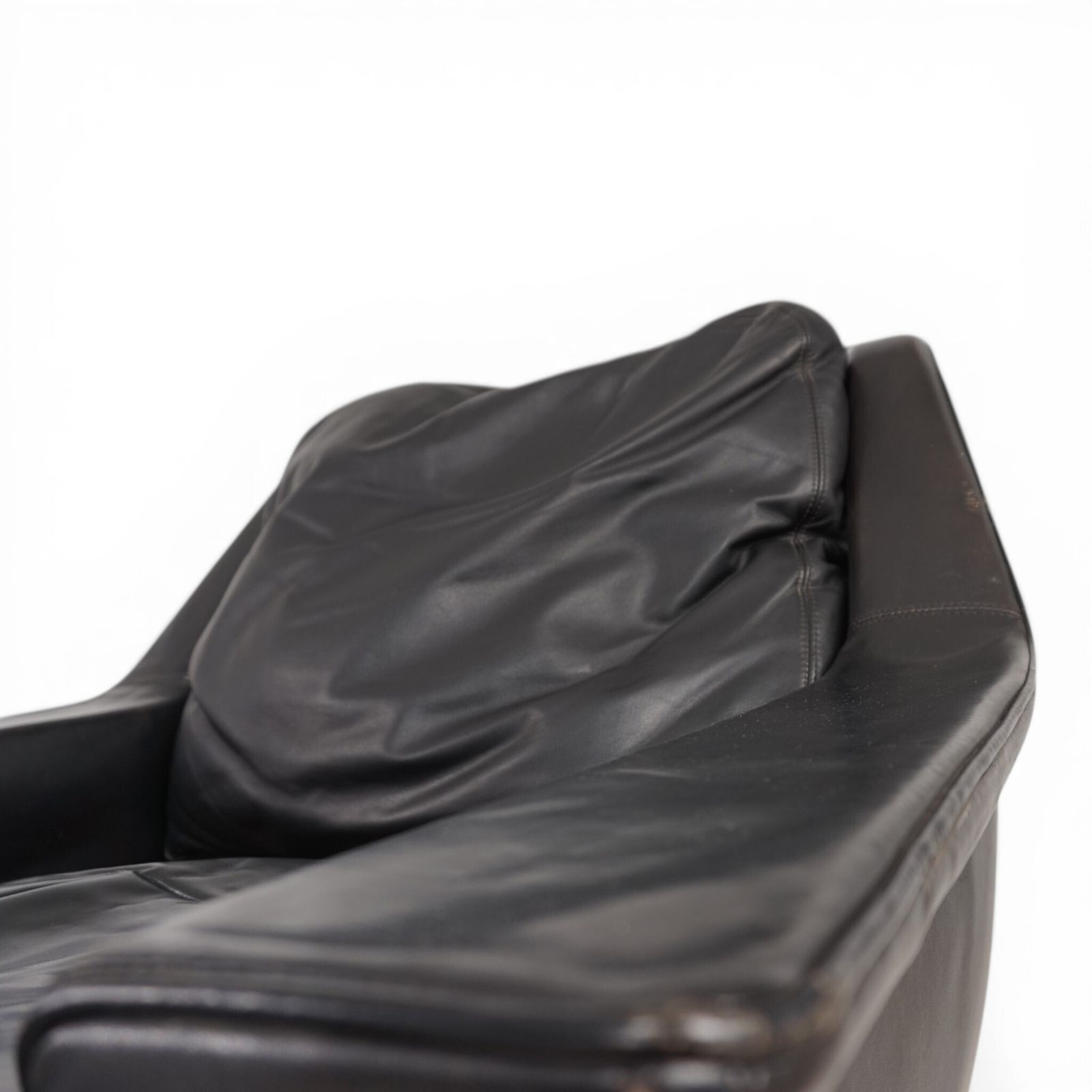 photo furniture Esa 802 Black Leather Lounge Chair By Werner Langenfeld, 1970