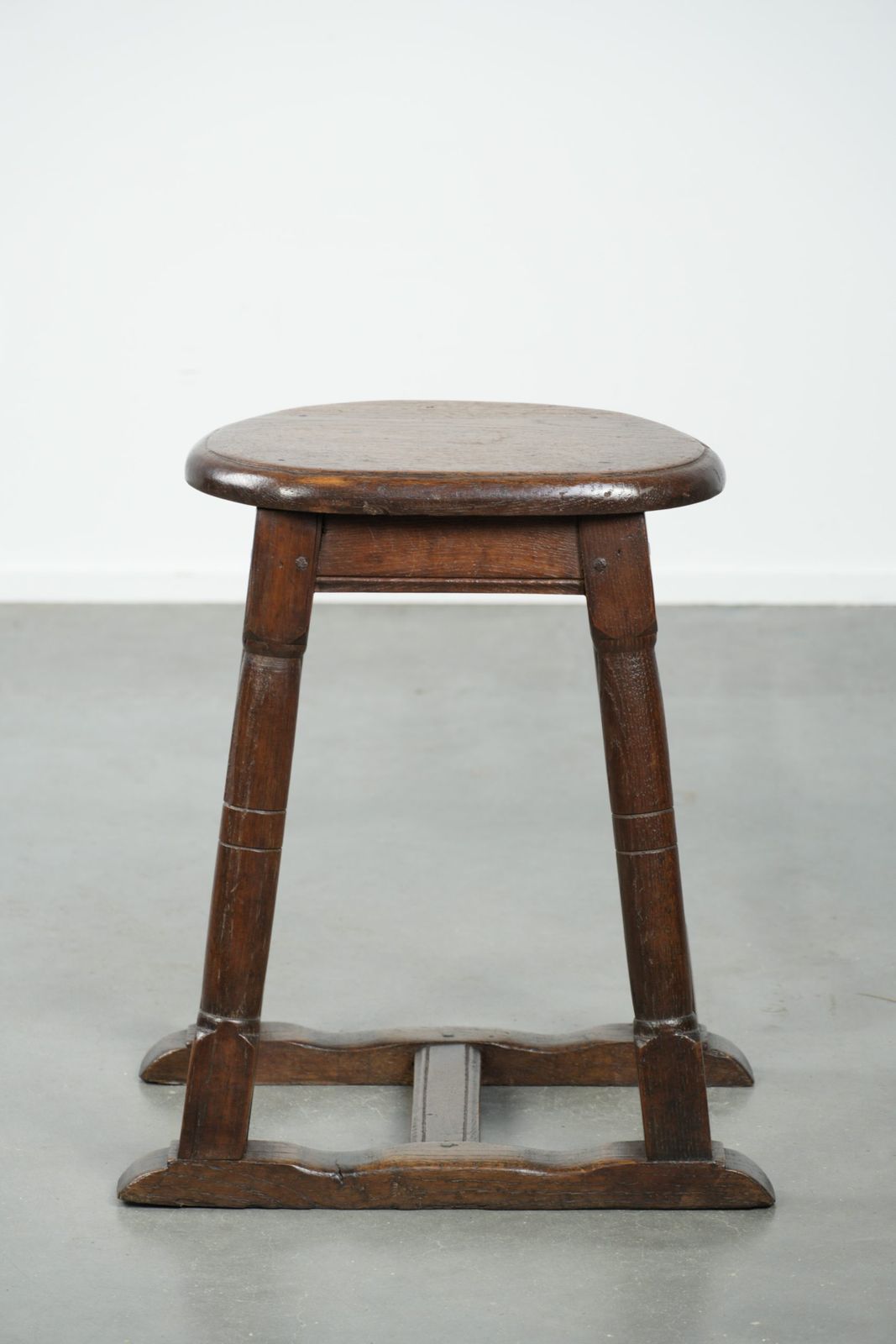 Exceptional Dutch Antique Oak Joint Stool From The Early 19th Century With A Charming Design photo furniture
