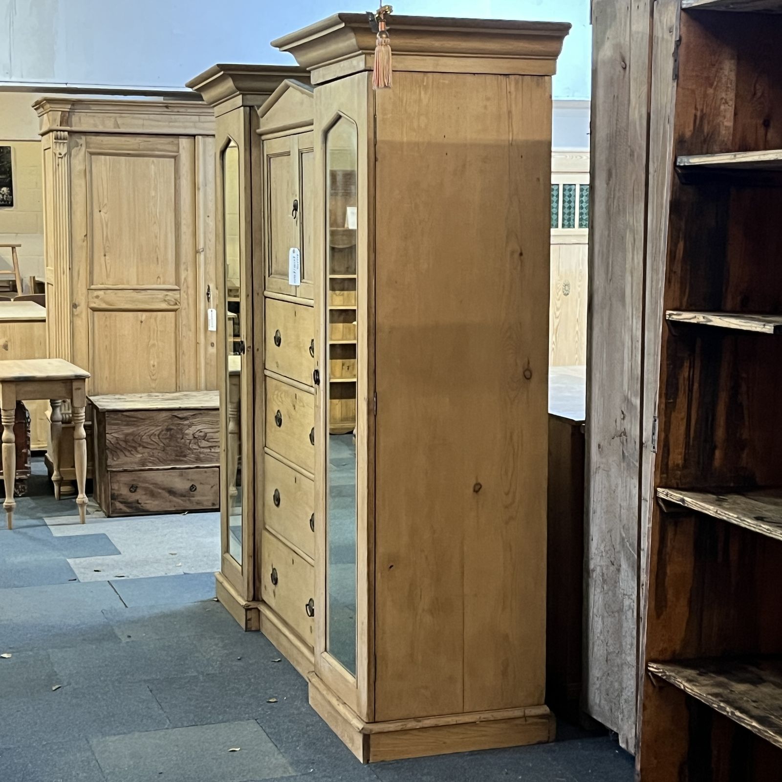 Furniture Large Victorian Pine Bedroom Unit (Dismantles) photo