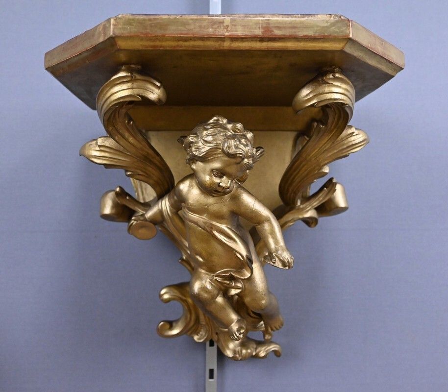 Pair Of Gilt Wood Wall Sconces – Late 19th Century photo buy