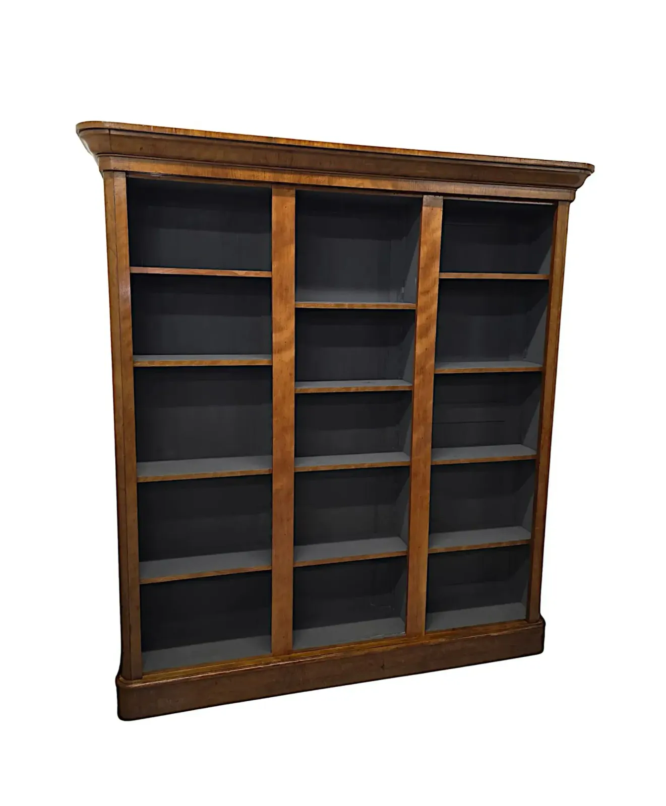 A Gorgeous 19th Century Satinwood Open Bookcase photo for sale