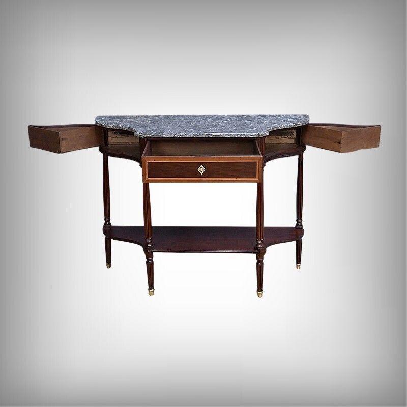Mahogany And Marble Console Table, Louis XVI Period – Late 18th Century photo furniture