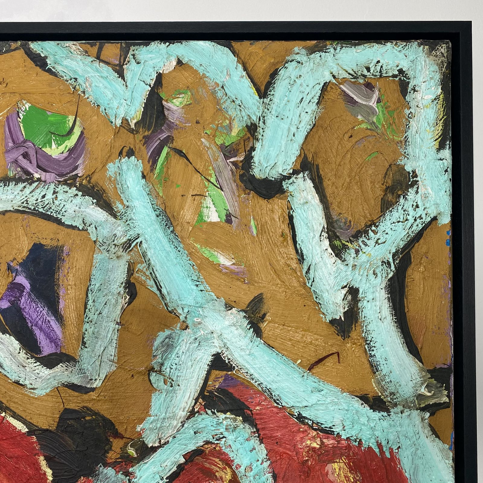 Large French Mid Century Abstract Painting By Patrick Boudon photo furniture