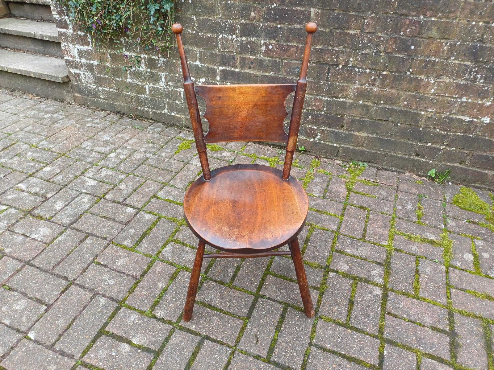 Antique Mahogany Childs Chair Arts And Crafts Occasional Chair Rustic Folk Furniture Early 20th Century. photo 165.0