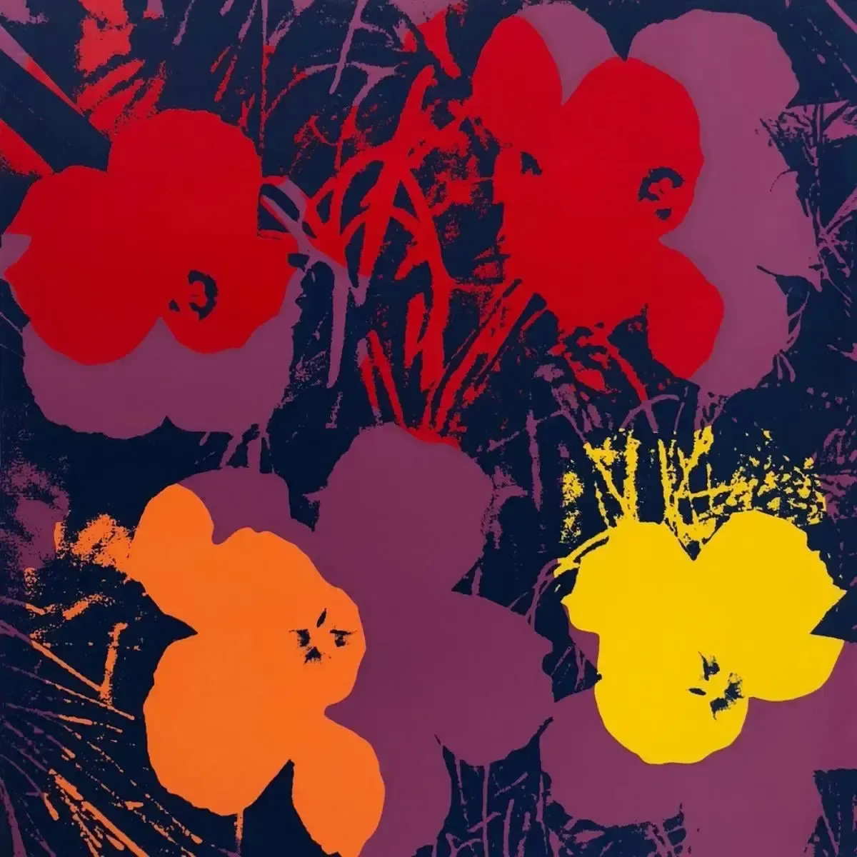 Sunday B. Morning (Andy Warhol), Flowers (Portfolio Of 10) photo vintage