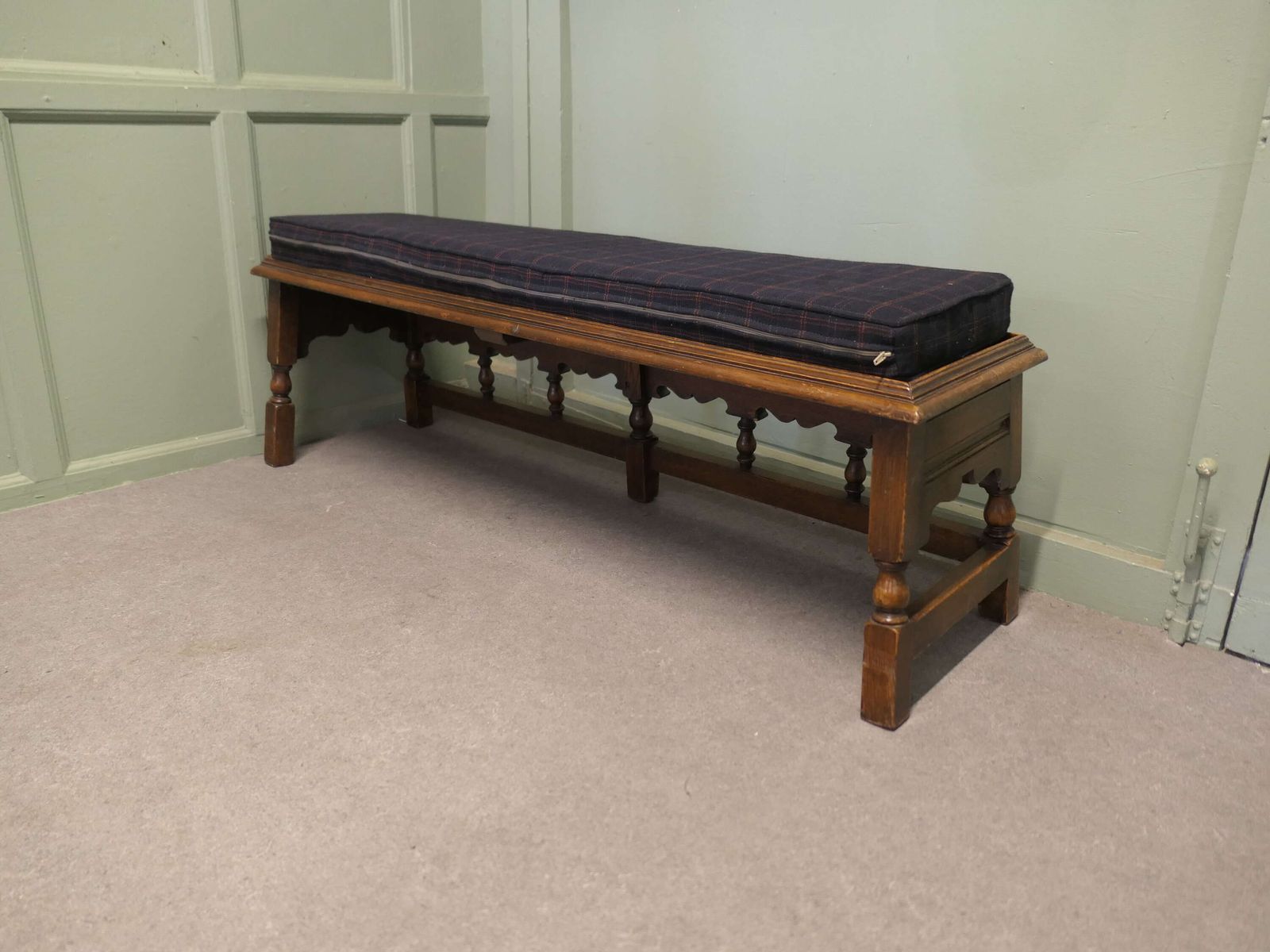 Hall Bench Boot Store Or Tweed Window Seat A Handsome Country Piece photo Furniture