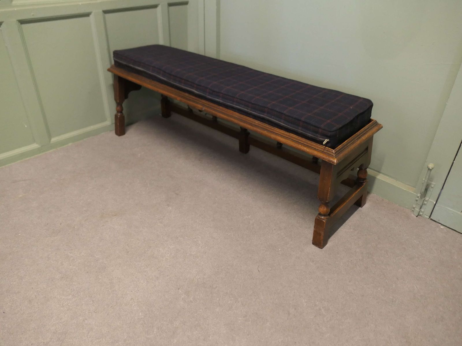 Hall Bench Boot Store Or Tweed Window Seat A Handsome Country Piece photo 750.0