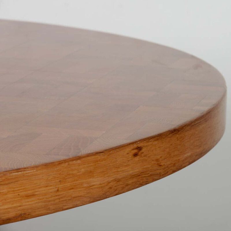 A Round Dining Table Made Of Reclaimed Wood, Dating From The 1980s photo 1002.0
