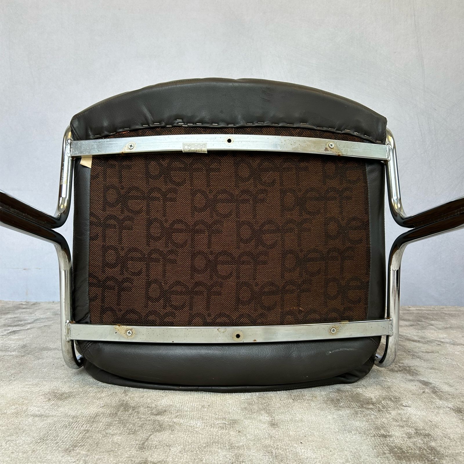 Eleganza Cantilever Armchair By Tim Bates For Pieff, Chrome And Leather, 1970s photo for sale