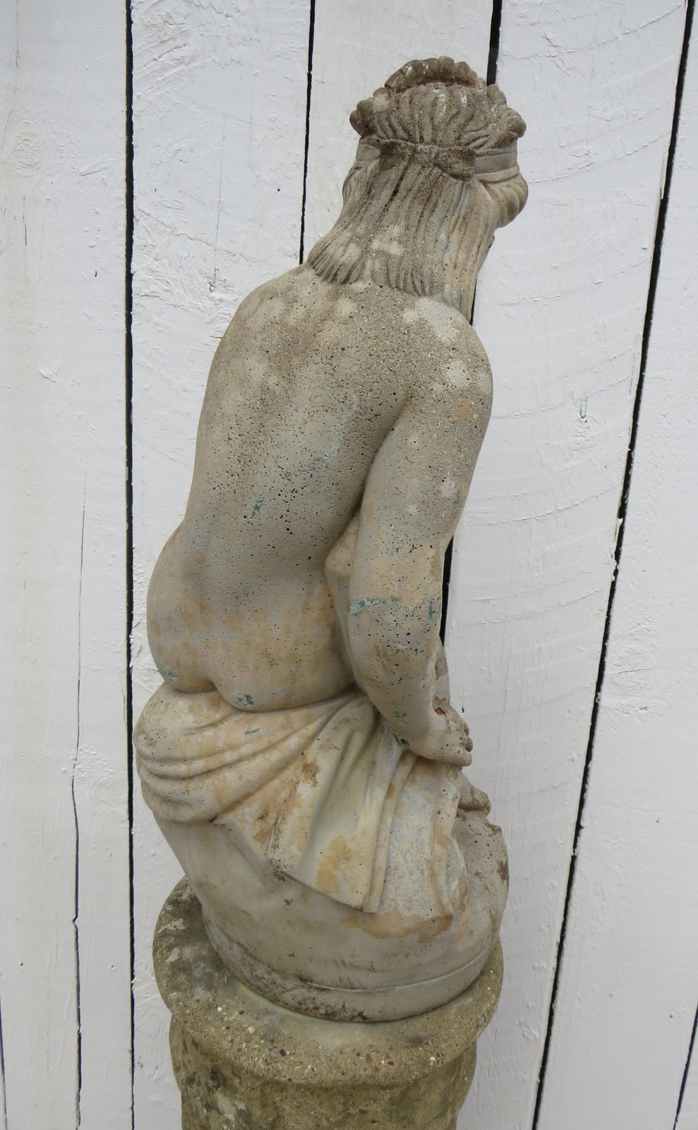 Vintage Garden Statue And Pedestal photo for sale