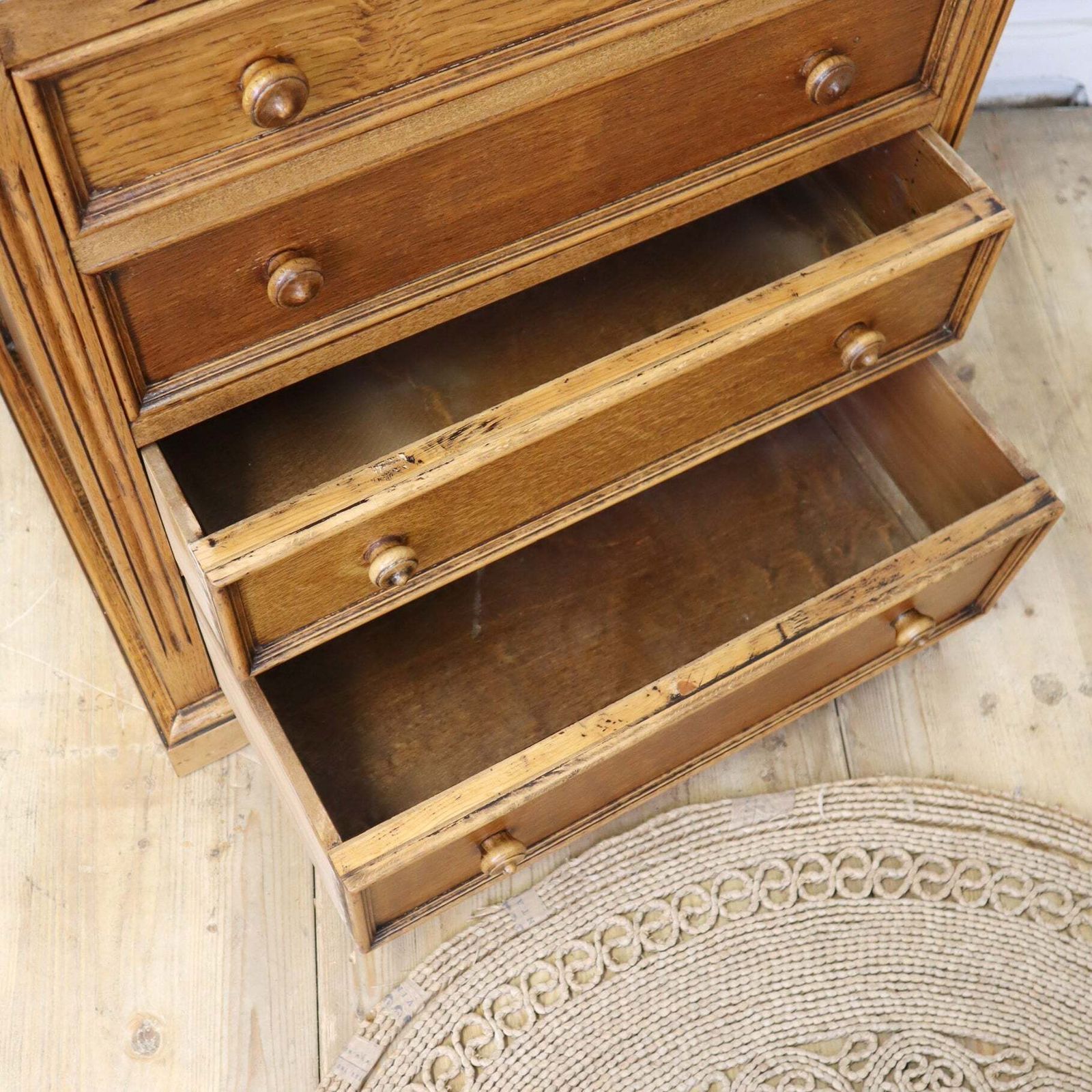 Small Vintage Oak Chest Of Drawers photo Furniture