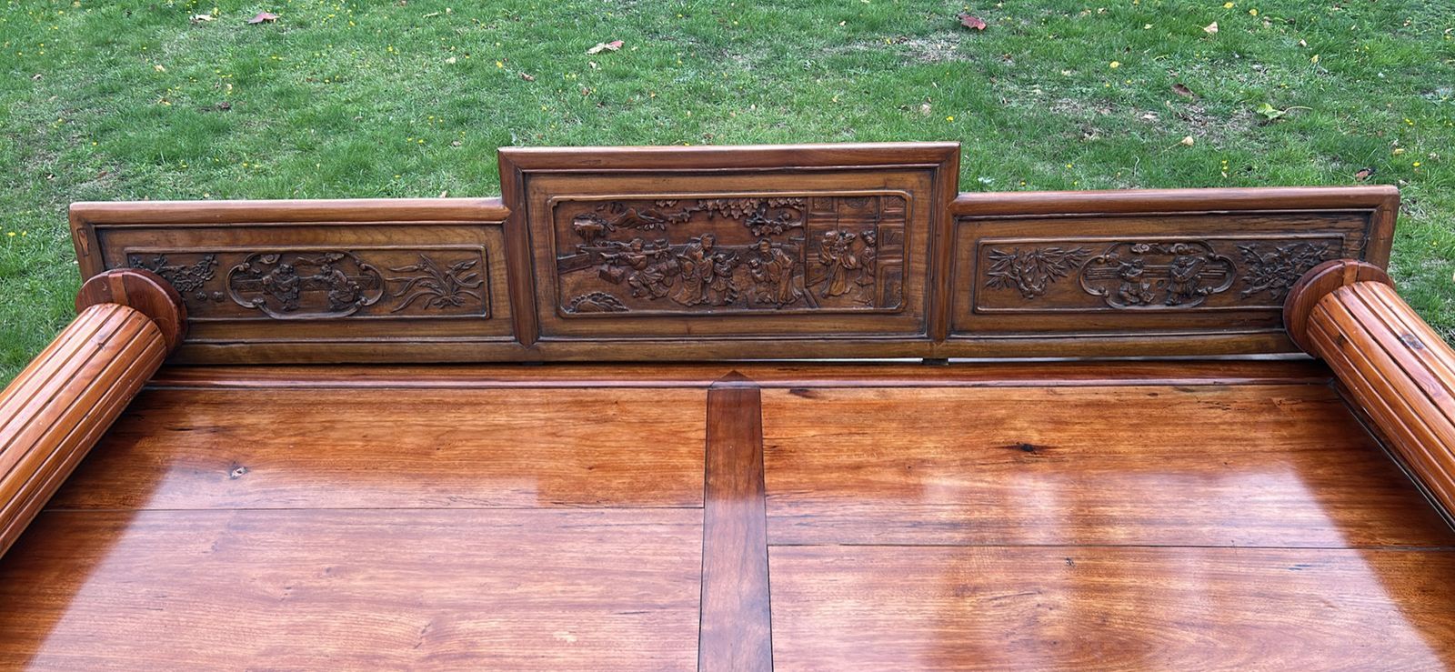 Antique Chinese Day Bed / Chaise Longue With Intricate Carving photo buy