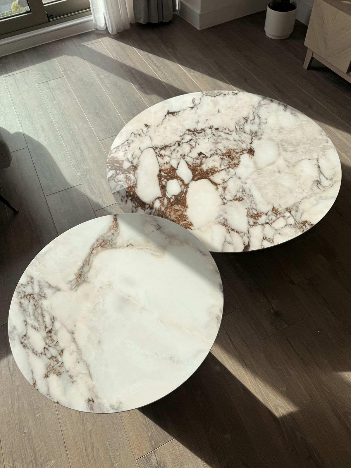 Cattelan Italia Albert Keramik Coffee Tables (Pair) – Breccia Marble photo Furniture
