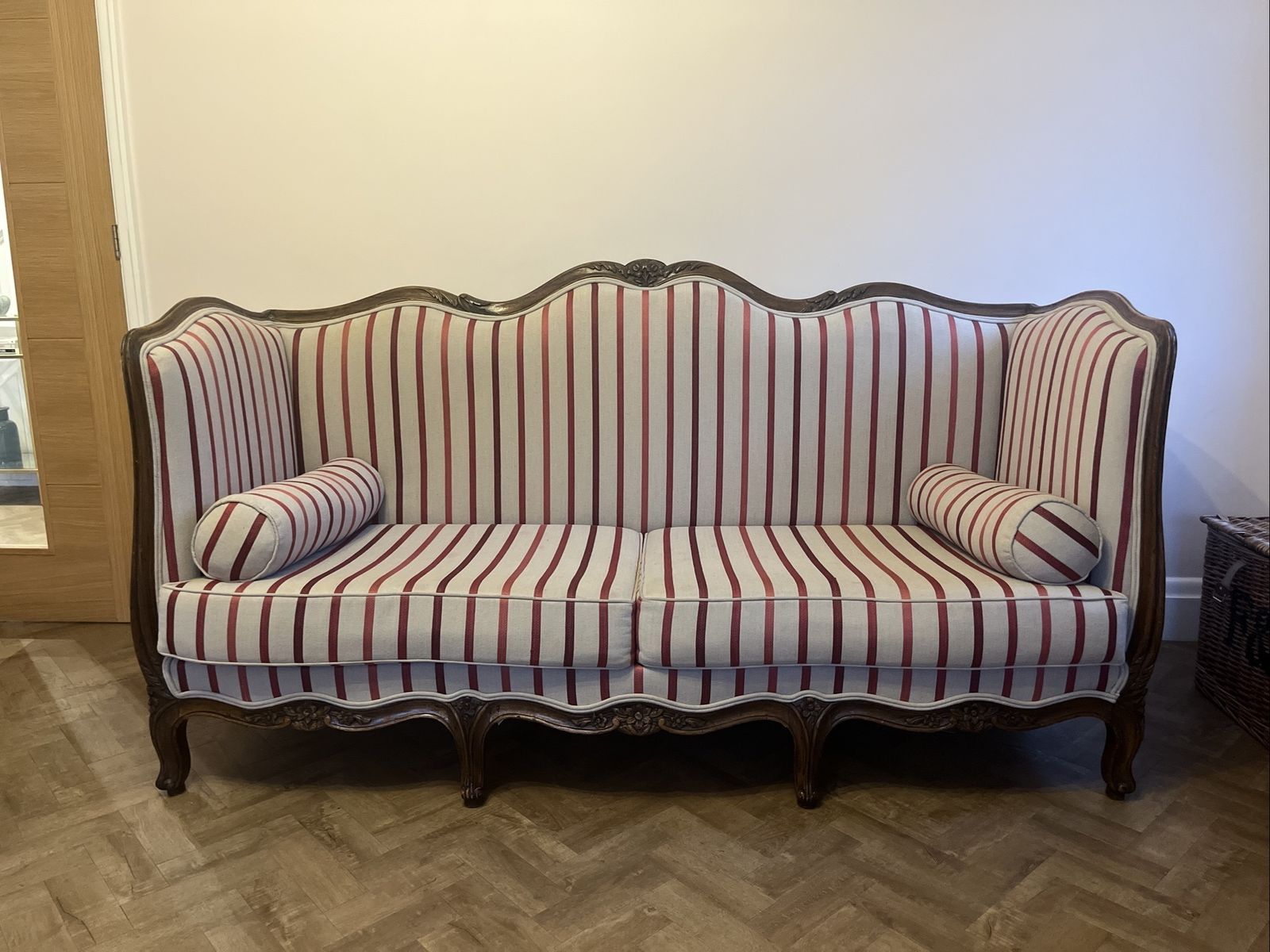 French Style Carved Wood Sofa / Canapé photo vinterior