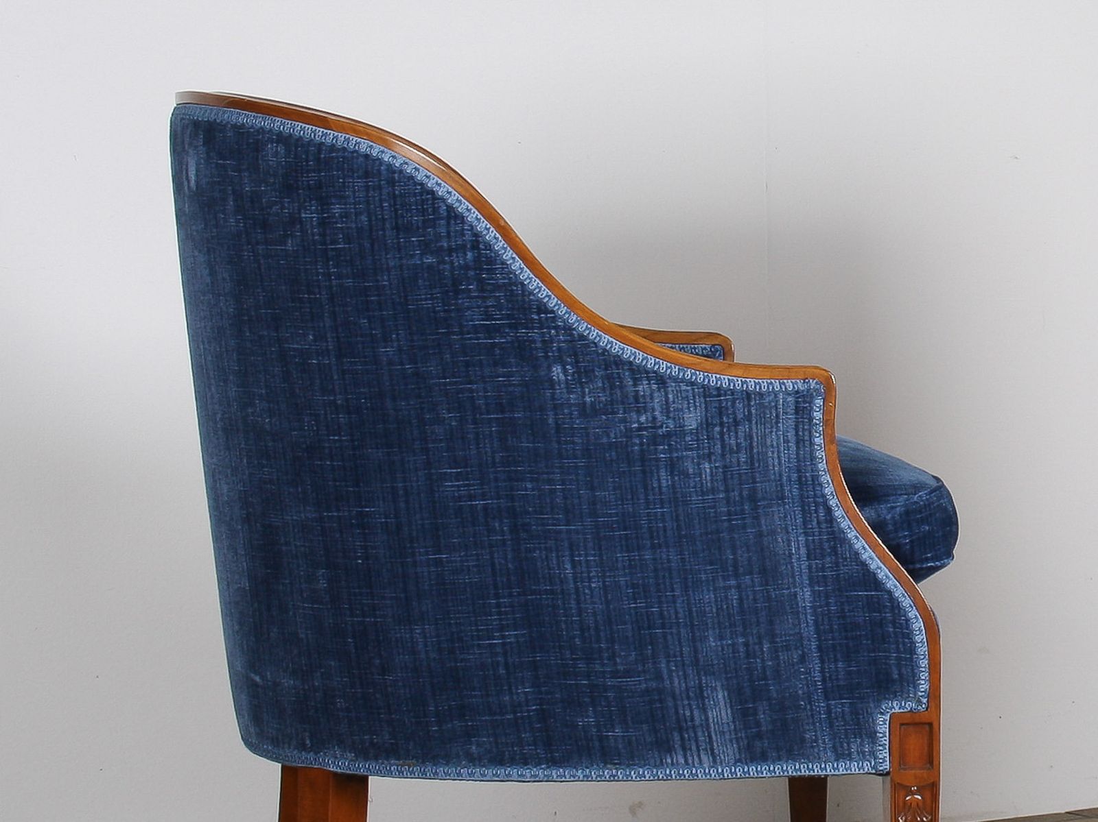 A Exquisite Pair Of Tub Chairs In Royal Blue By Fine Furniture Maker Arthur Brett photo Furniture